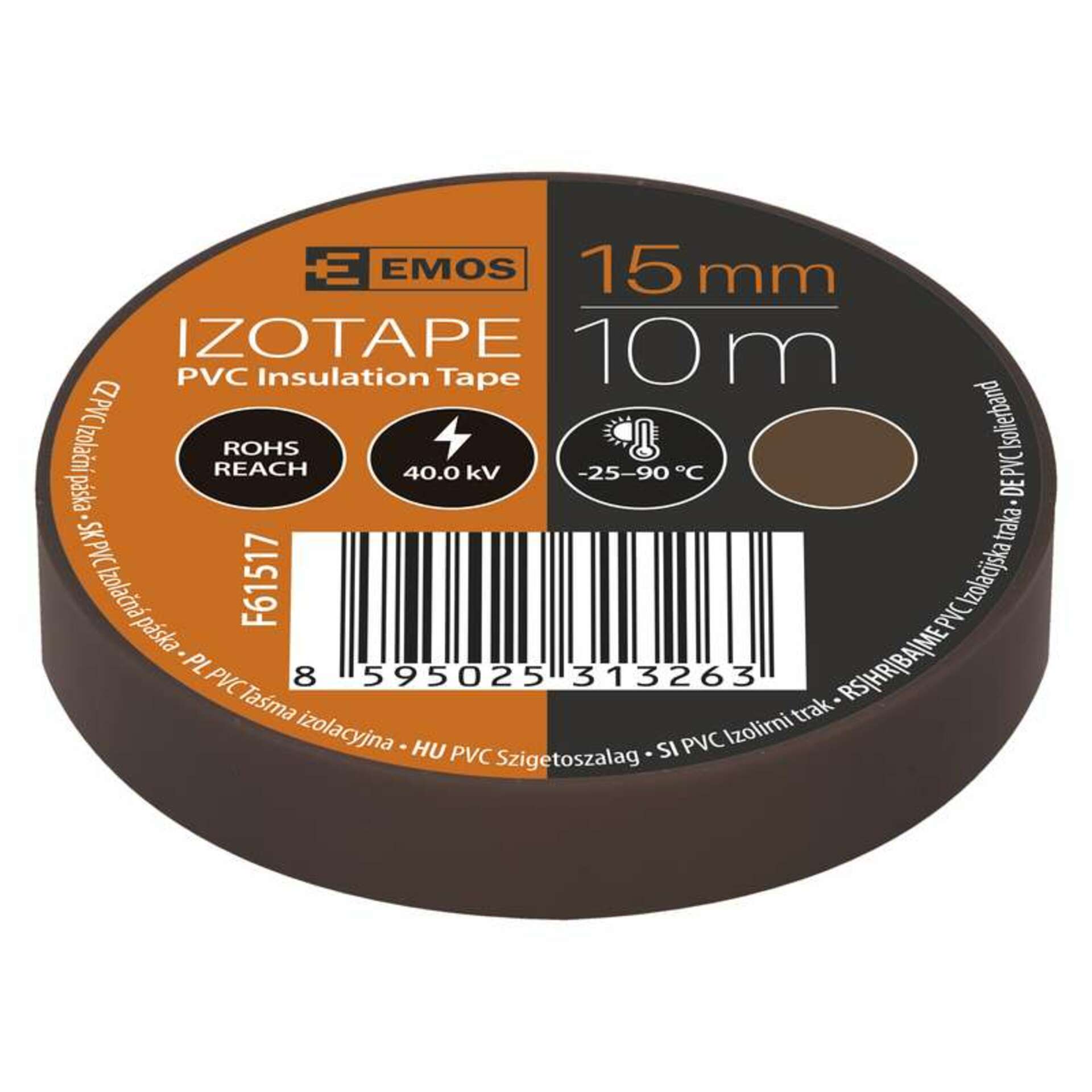 Levně EMOS Izolační páska PVC 15mm / 10m hnědá 2001151070
