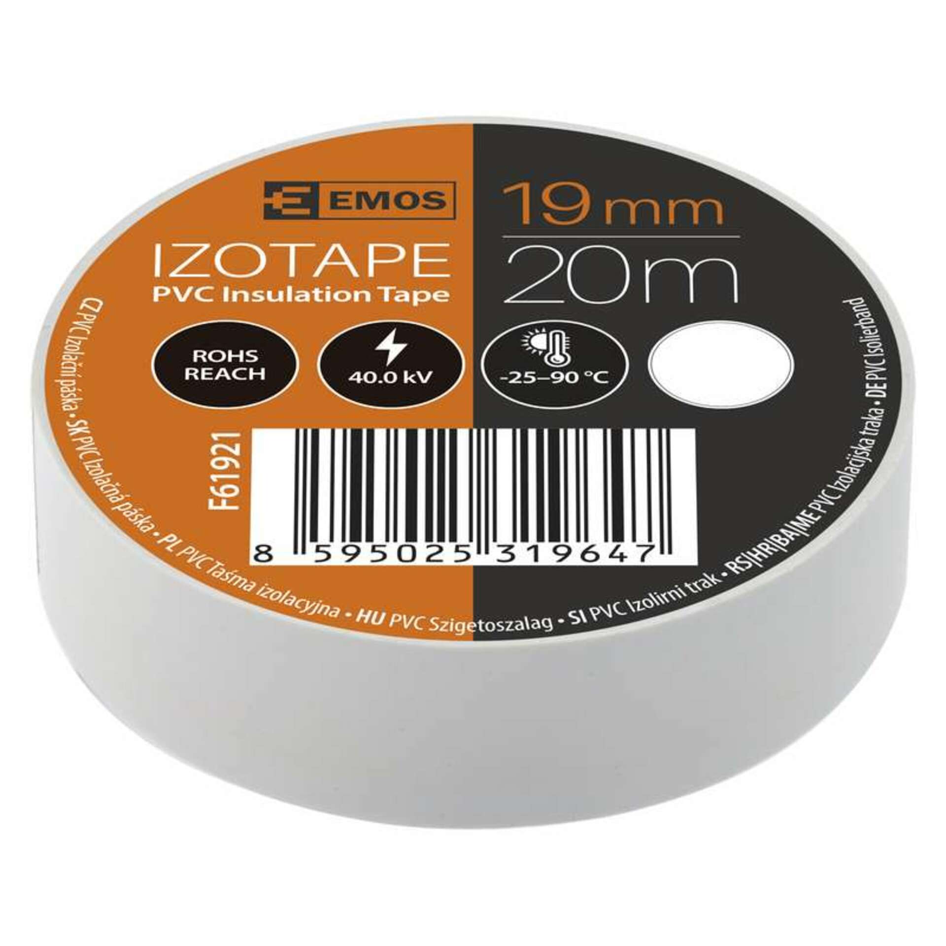 Levně EMOS Izolační páska PVC 19mm / 20m bílá 2001192010