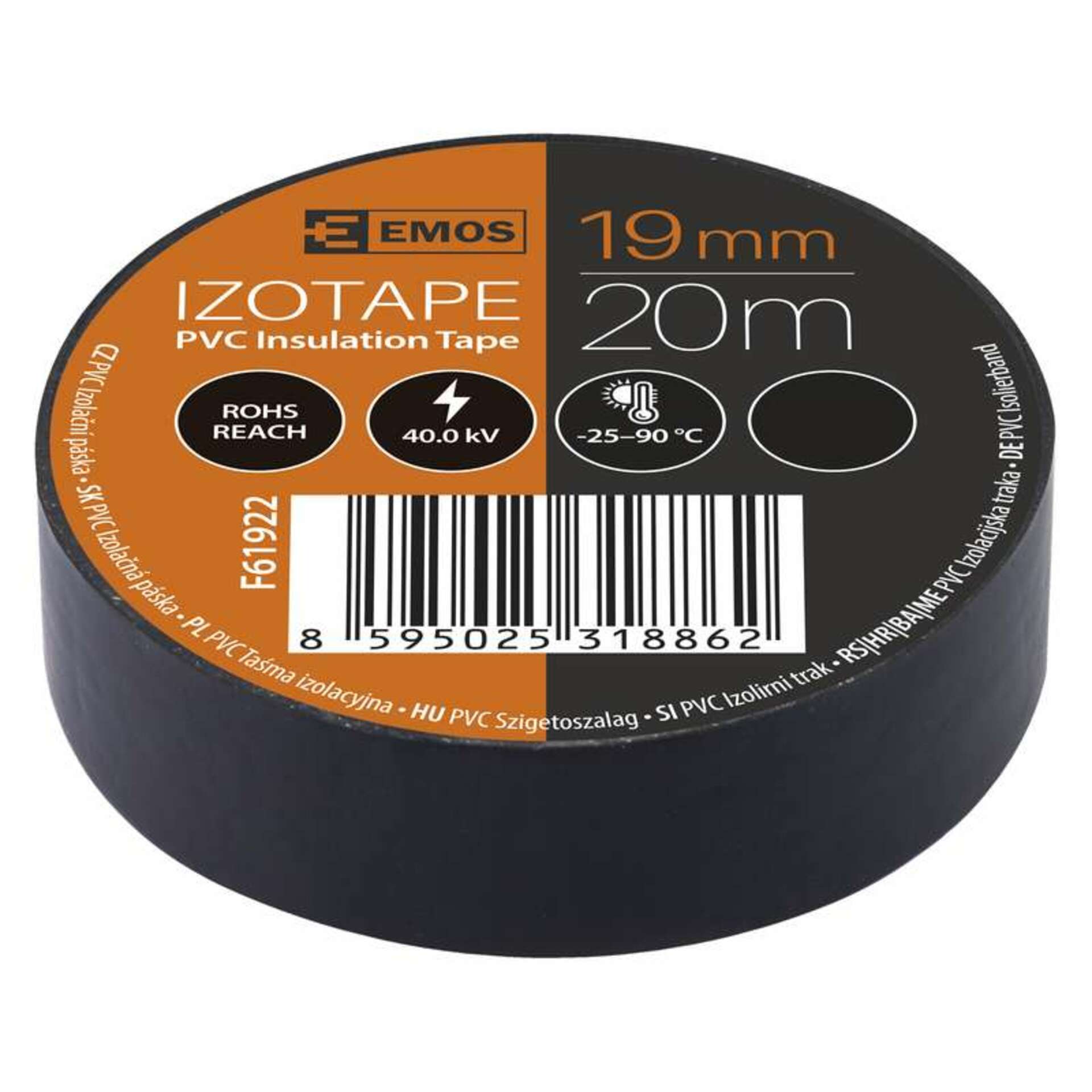 Levně EMOS Izolační páska PVC 19mm / 20m černá 2001192020