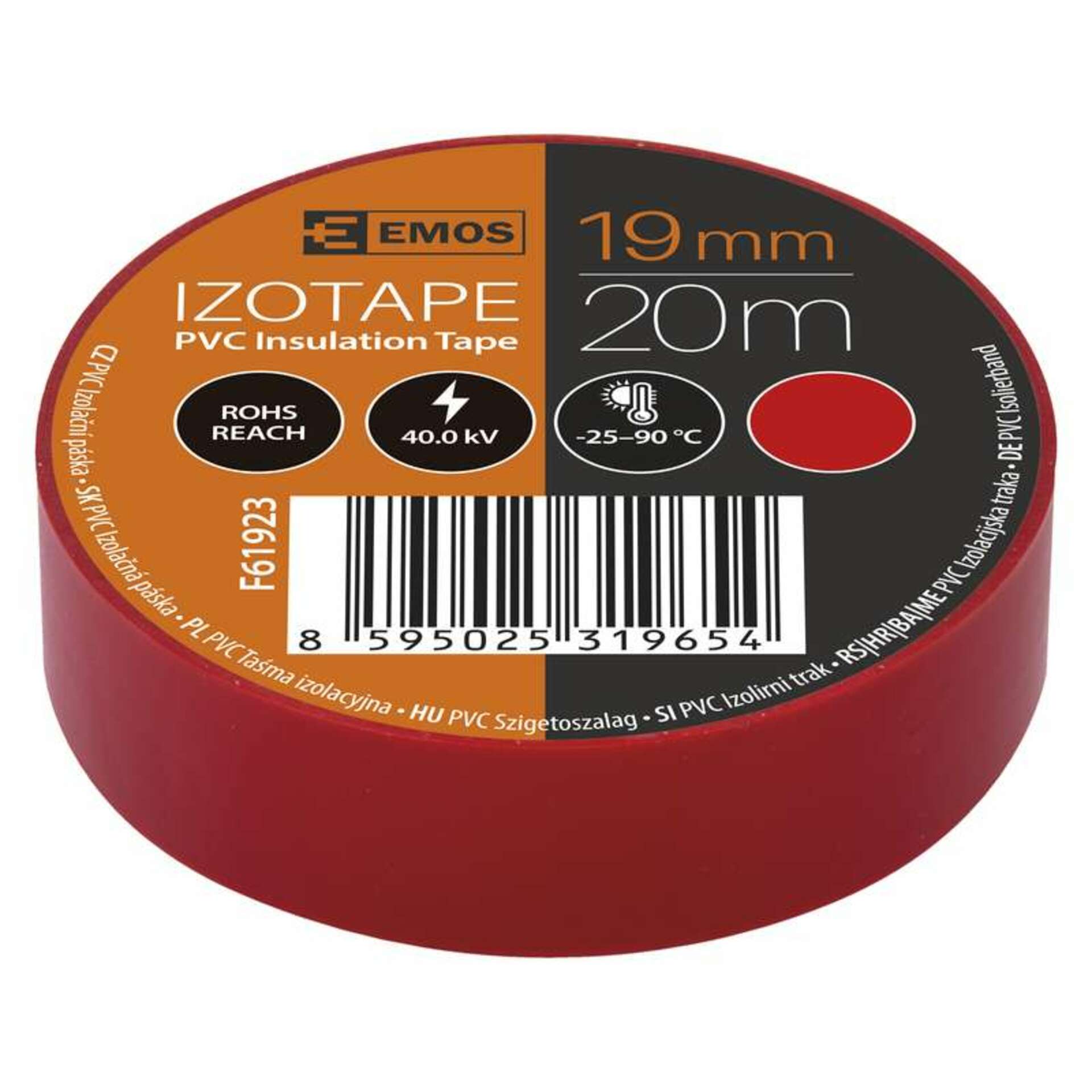 Levně EMOS Izolační páska PVC 19mm / 20m červená 2001192030