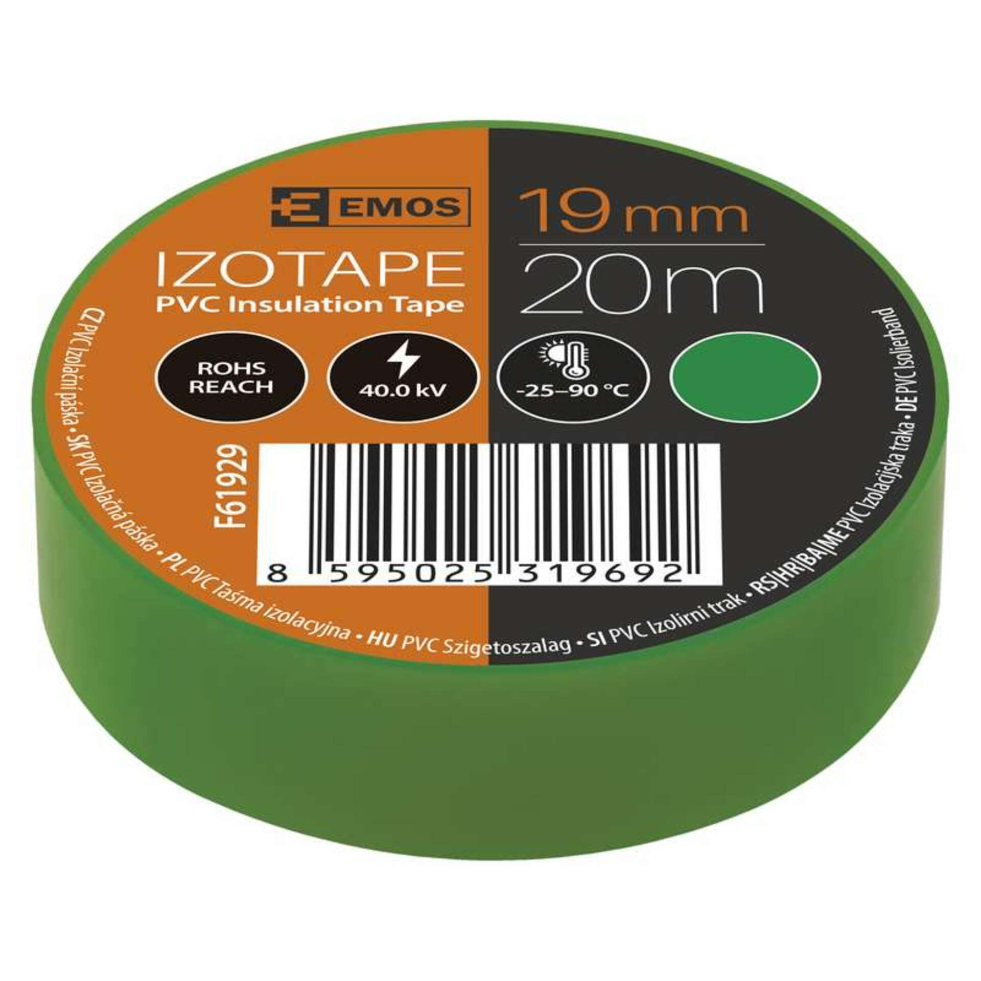 Levně EMOS Izolační páska PVC 19mm / 20m zelená 2001192090