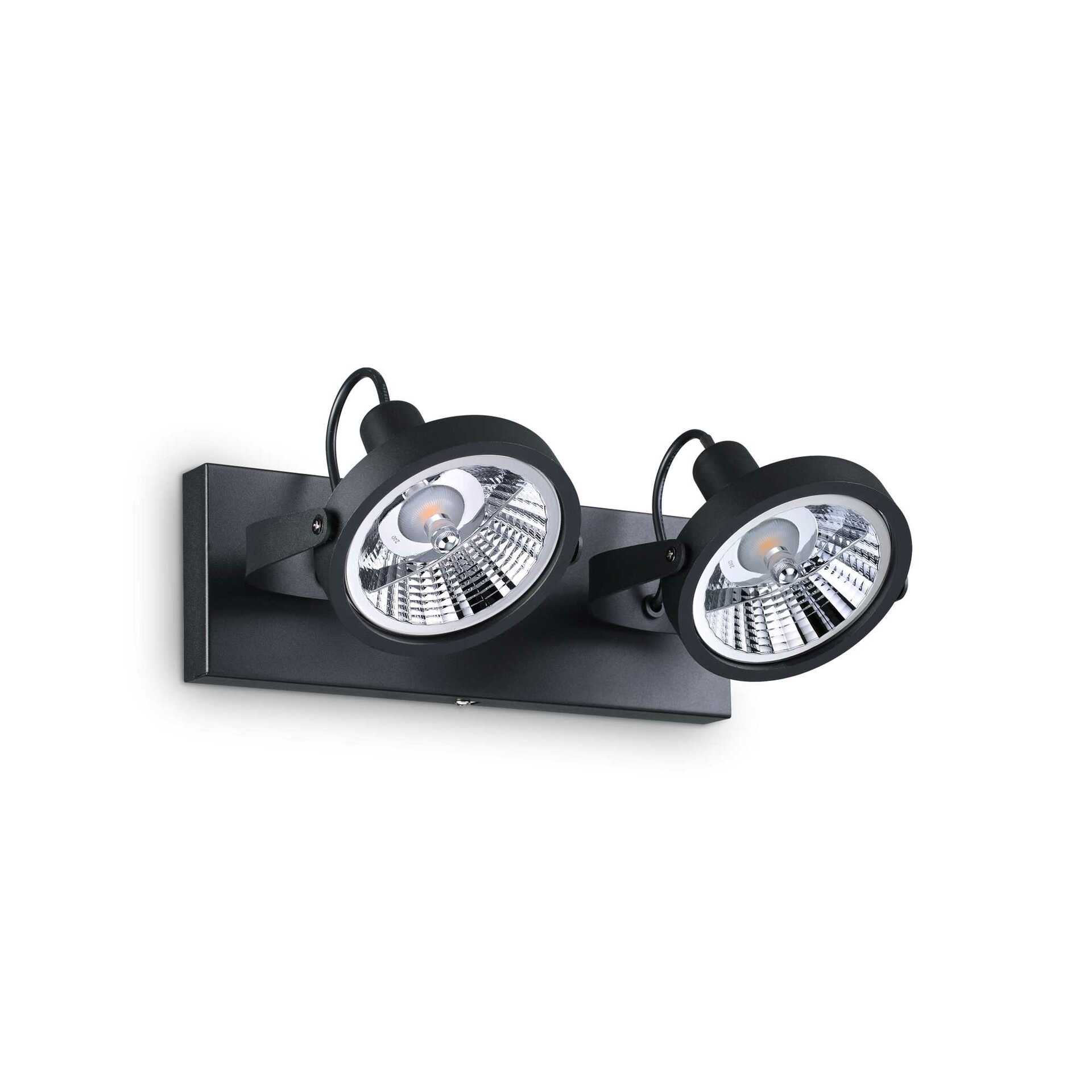 Levně Bodové svítidlo Ideal Lux Glim PL2 Nero 200248 GU10 2x50W 31cm černé