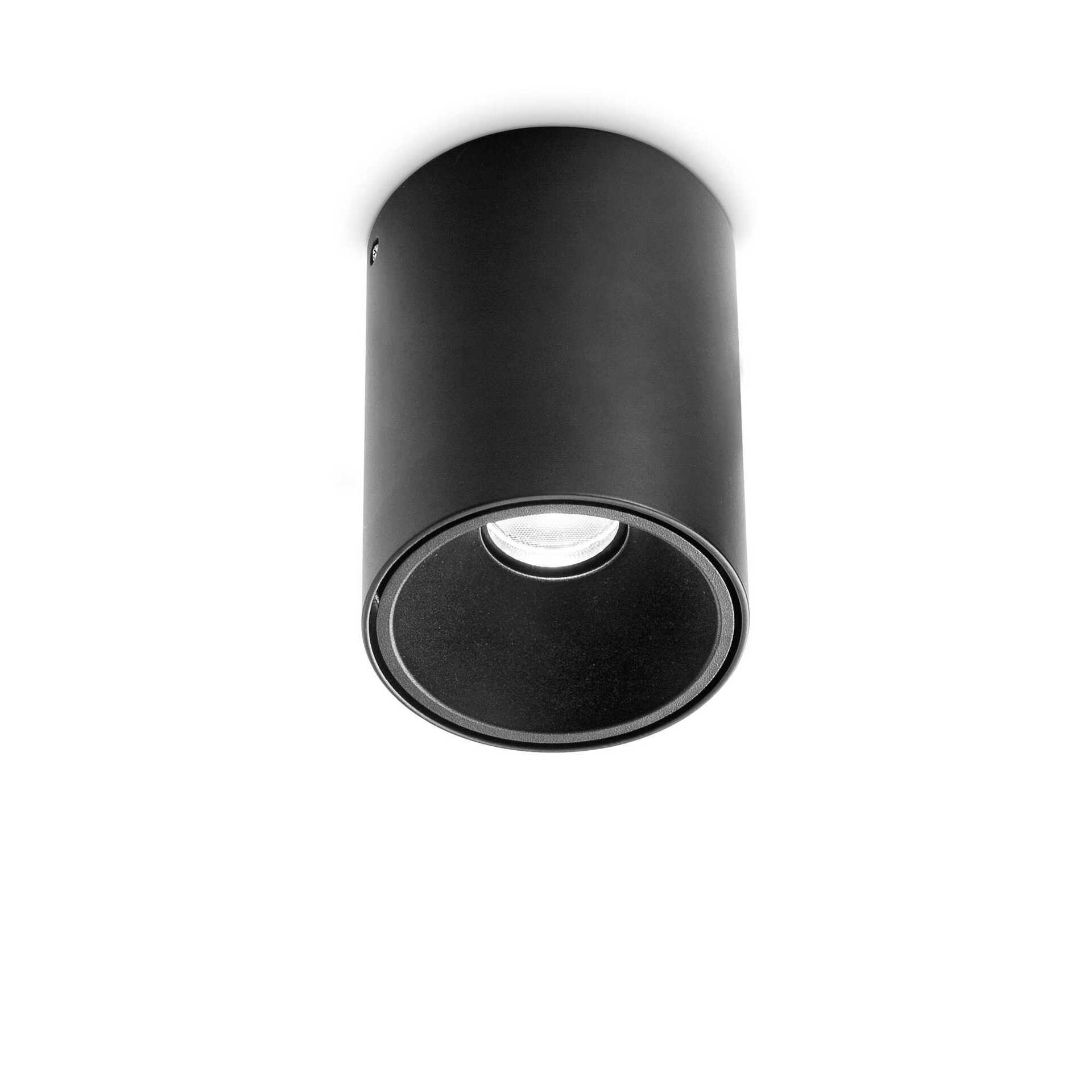 LED Stropní svítidlo Ideal Lux Nitro Round Nero 205984 kulaté černé 15W 1350lm