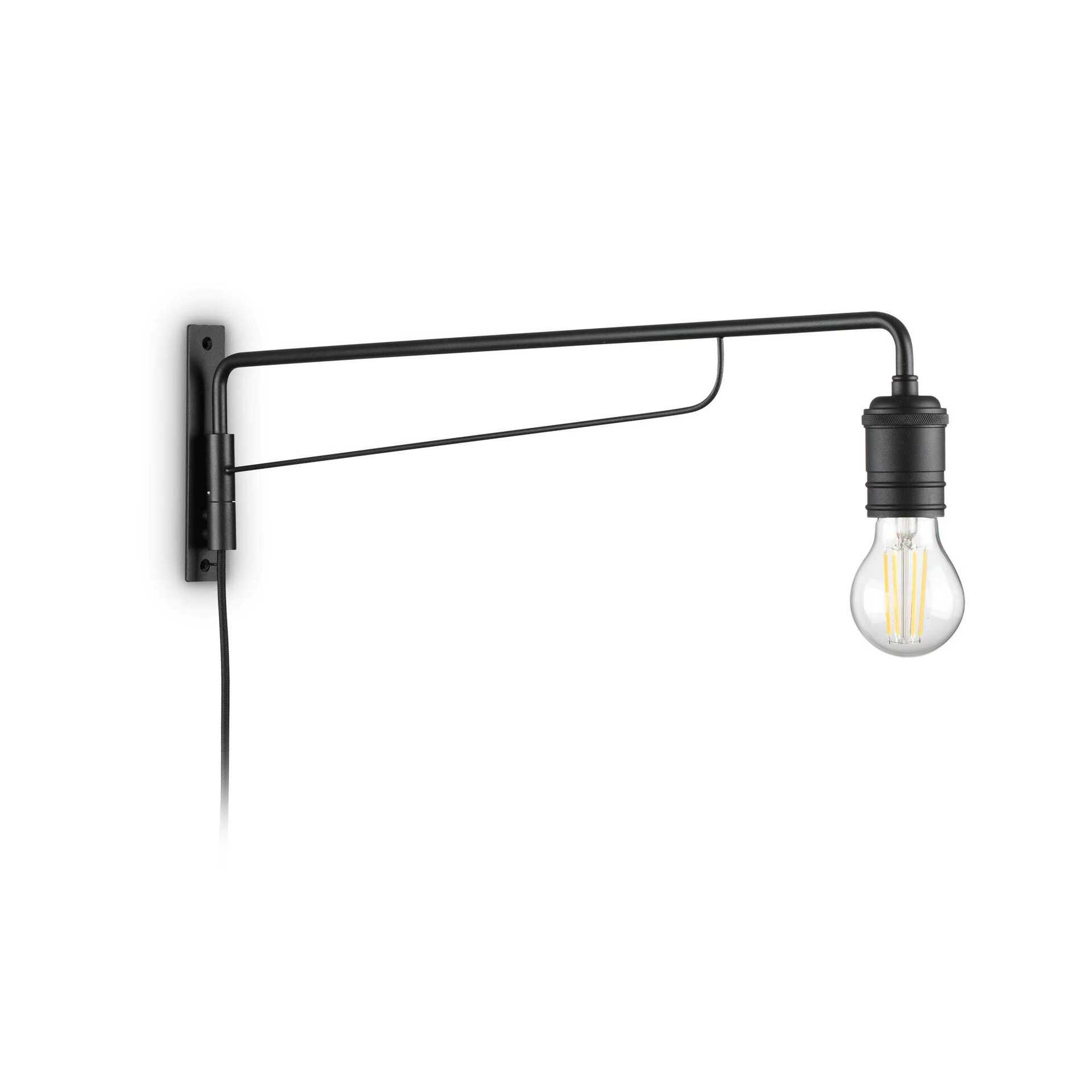 Levně Nástěnné svítidlo Ideal Lux Triumph AP1 Nero 242392 E27 1x60W IP20 jednoramenné černé