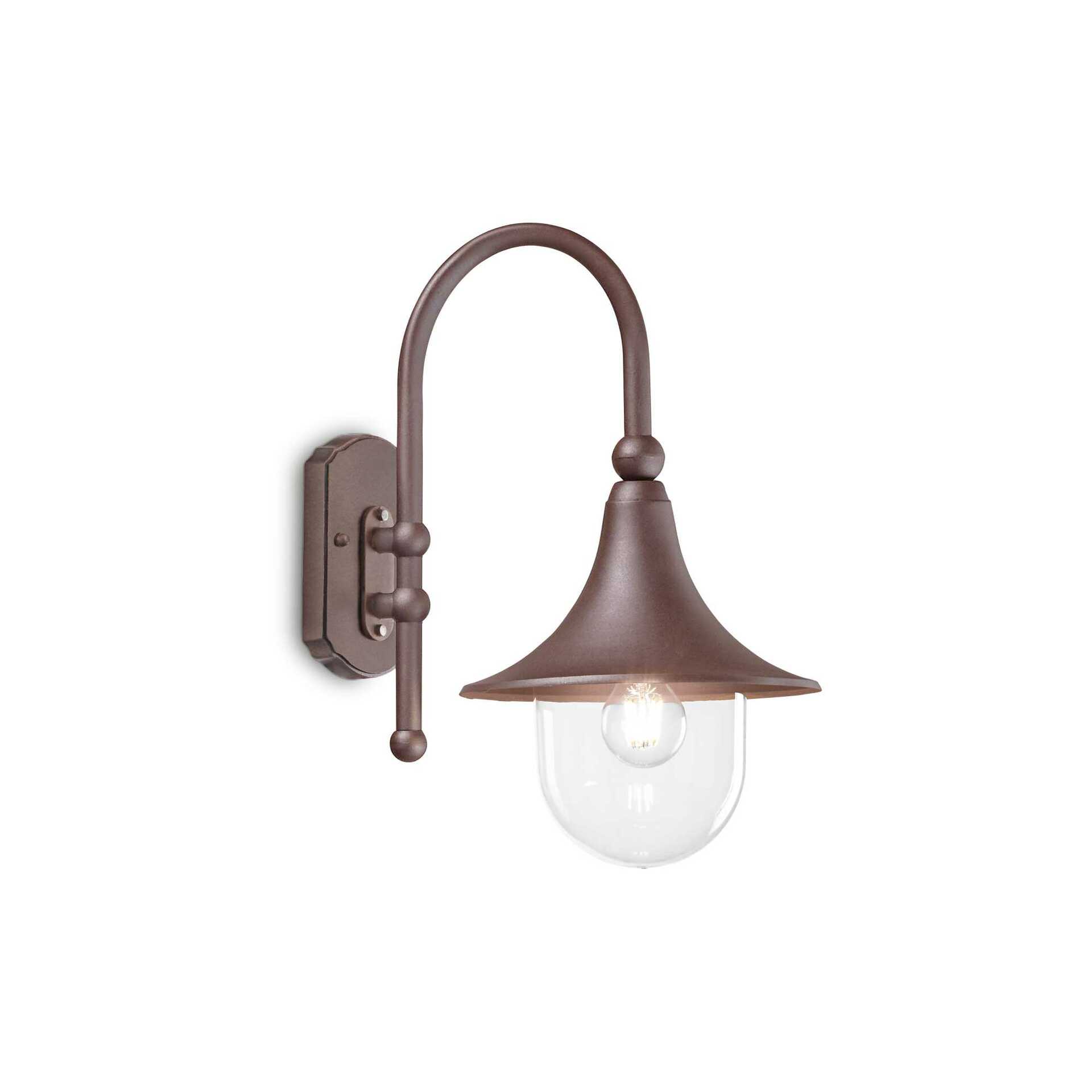 Levně Venkovní nástěnné svítidlo Ideal Lux Cima AP1 Coffee 246826 E27 1x60W IP43 hnědé