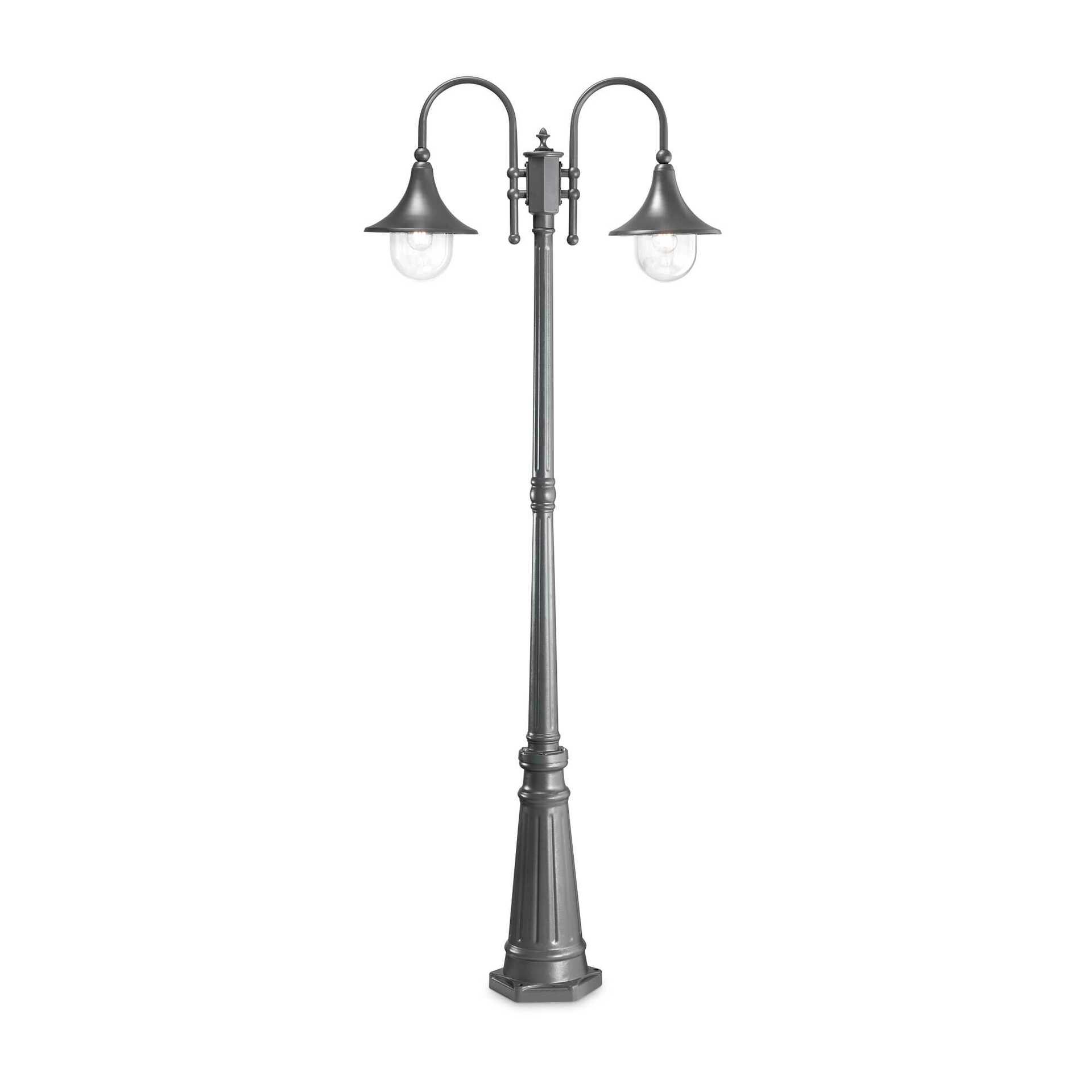 Venkovní sloupkové svítidlo Ideal Lux Cima PT2 Antracite 246833 E27 2x60W IP43 antracitové