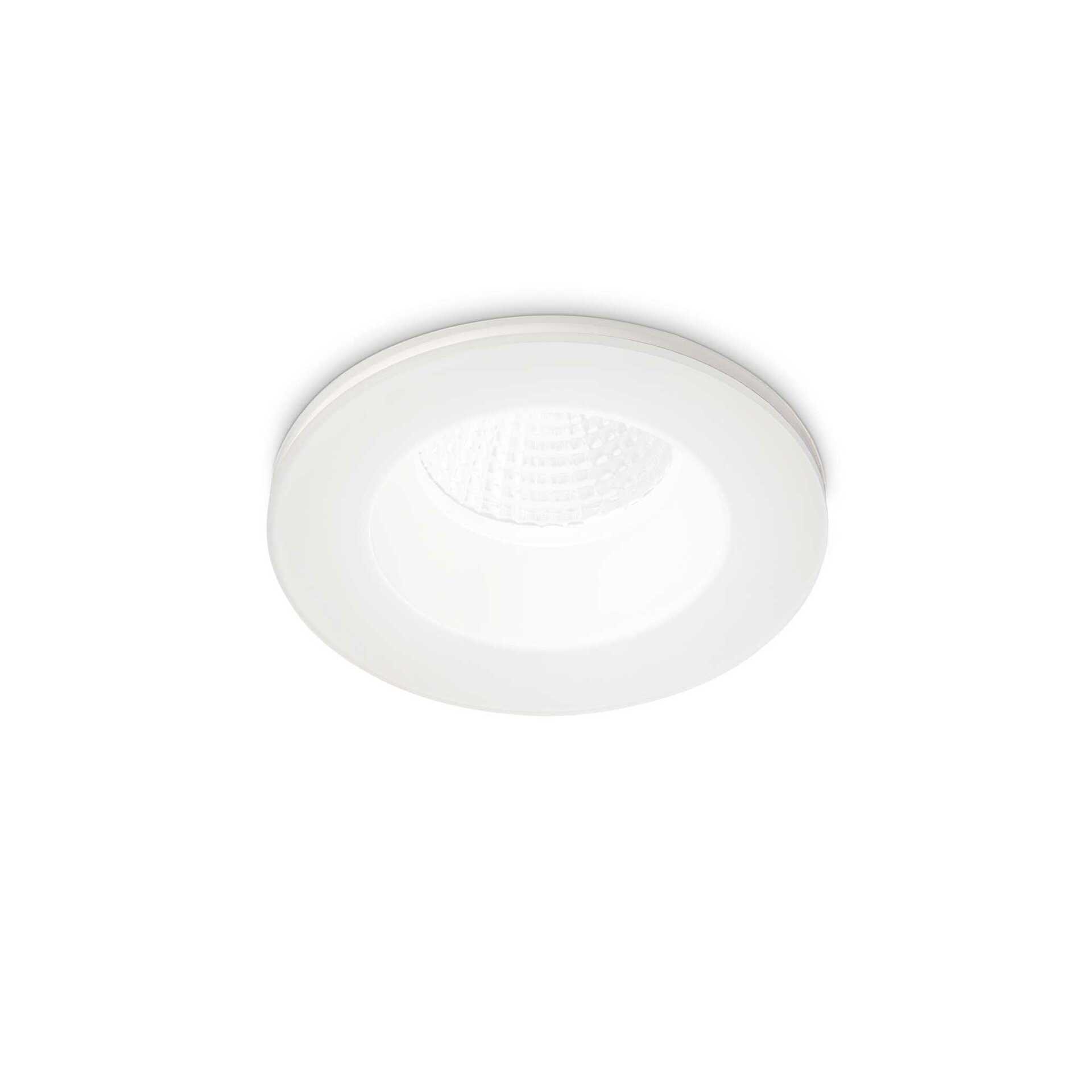 LED Stropní zápustné bodové svítidlo Ideal Lux ROOM-65 ROUND WH 252025 8W 800lm 3000K IP65 9,8cm kulaté bílé