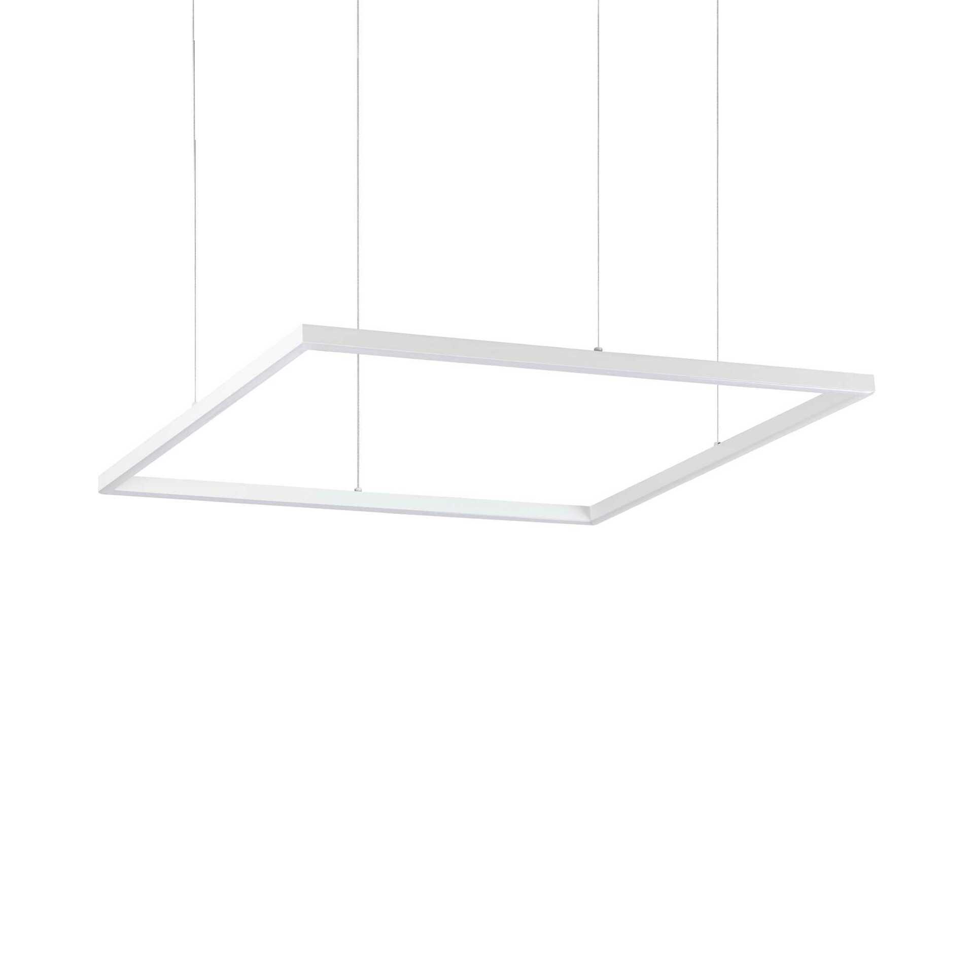 LED Závěsné svítidlo Ideal Lux ORACLE SLIM D70 SQUARE WH 3000K 259178 41W 3300lm 3000K IP20 70cm hranaté bílé