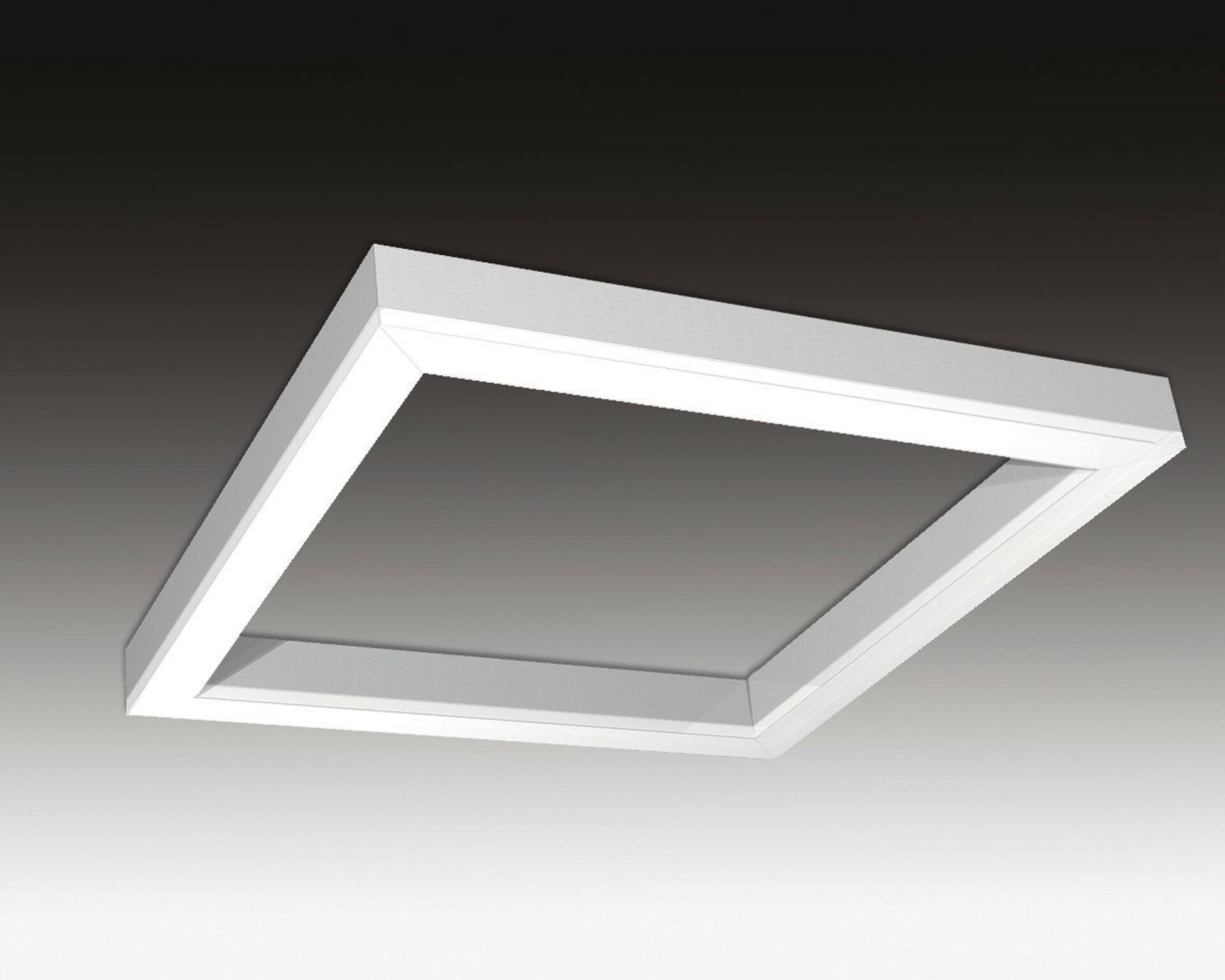 SEC Stropní nebo závěsné LED svítidlo WEGA-FRAME2-CB-DIM-DALI, 50 W, eloxovaný AL, 886 x 886 x 65 mm, 3000 K, 6720 lm 321-B-107-01-00-SP