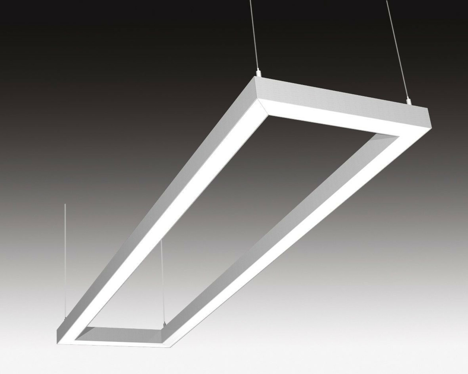 SEC Stropní nebo závěsné LED svítidlo s přímým osvětlením WEGA-FRAME2-DA-DIM-DALI, 32 W, eloxovaný AL, 607 x 330 x 50 mm, 4000 K, 4260 lm 322-B-102-01-00-SP