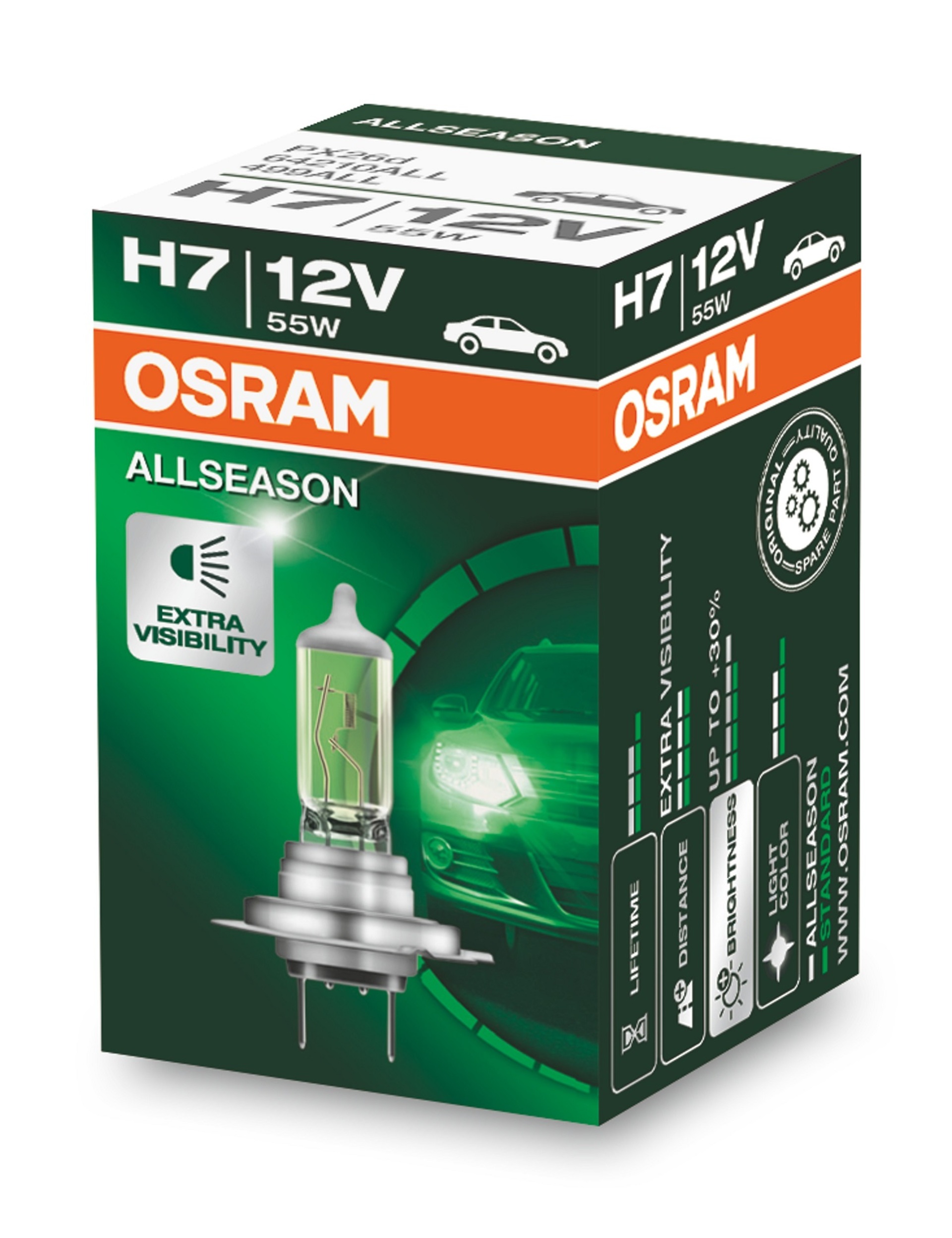 OSRAM H7 64210ALL ALLSEASON Super +30% 55W 12V PX26d krabička