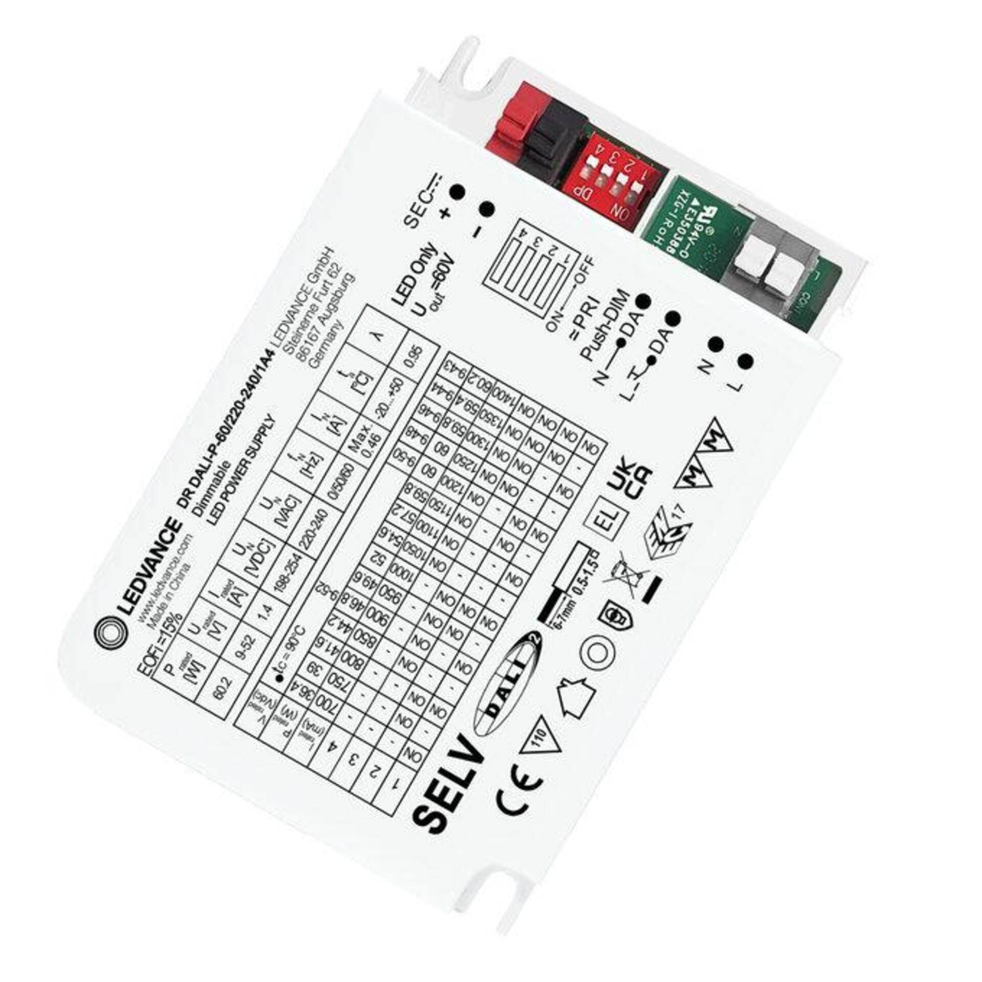 Levně LEDVANCE LED napáječ DALI-2 60 W 220-240 V výstup 1400 mA stmívatelný