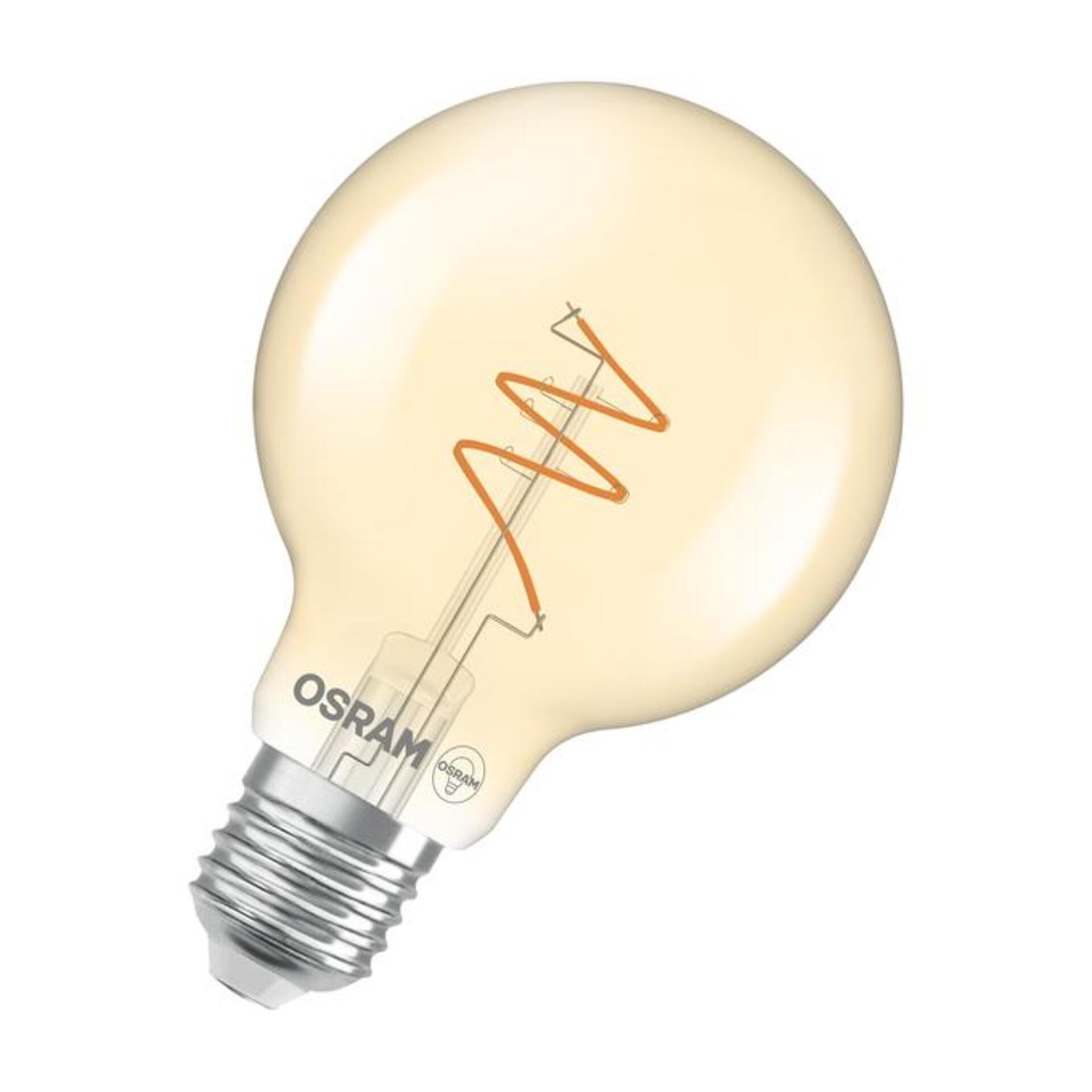 Levně LEDVANCE LED žárovka Vintage 1906 Globe 80 Spiral 4,9 W E27 2200 K stmívatelná