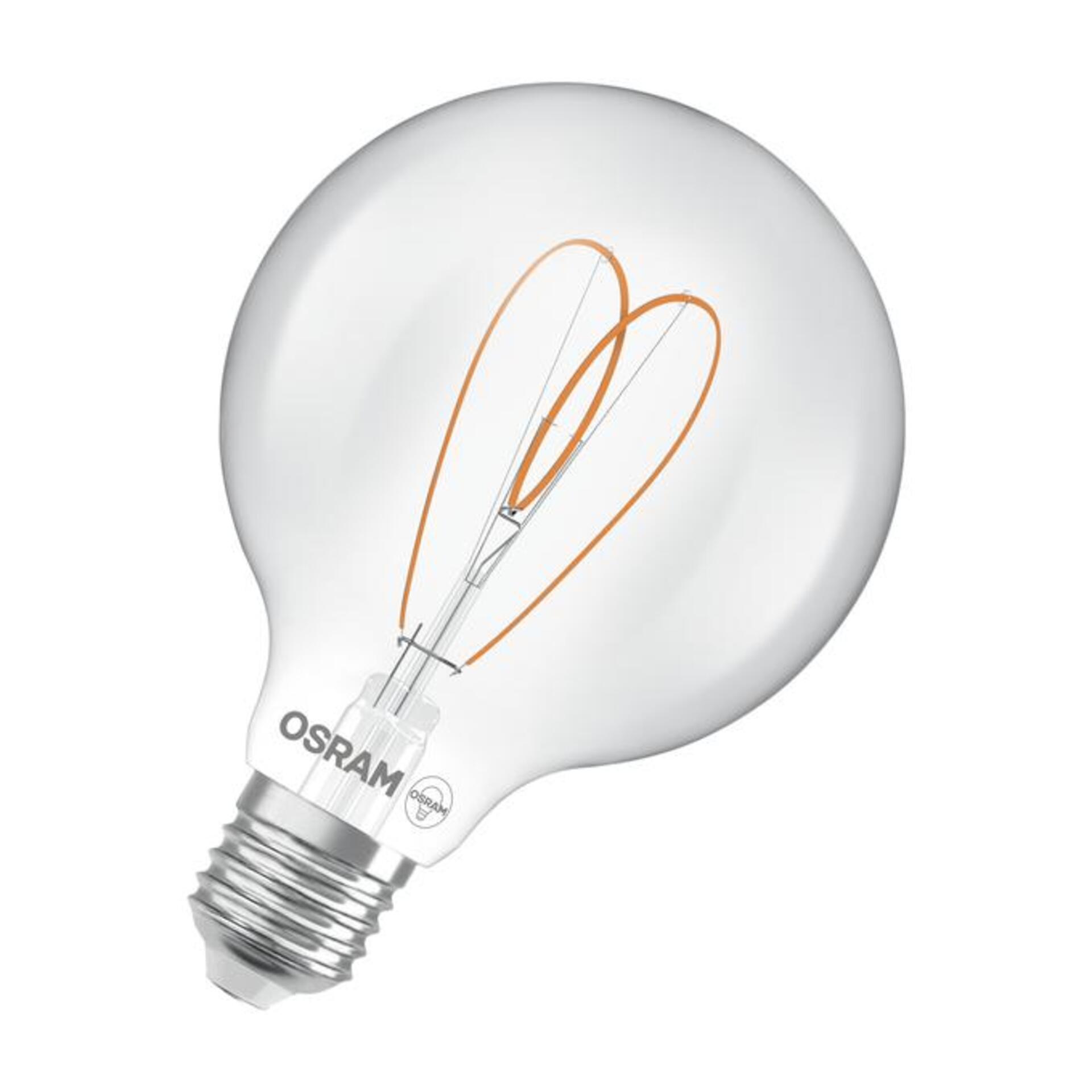 LEDVANCE LED žárovka Vintage 1906 Globe Heart 7,2 W E27 2700 K stmívatelná
