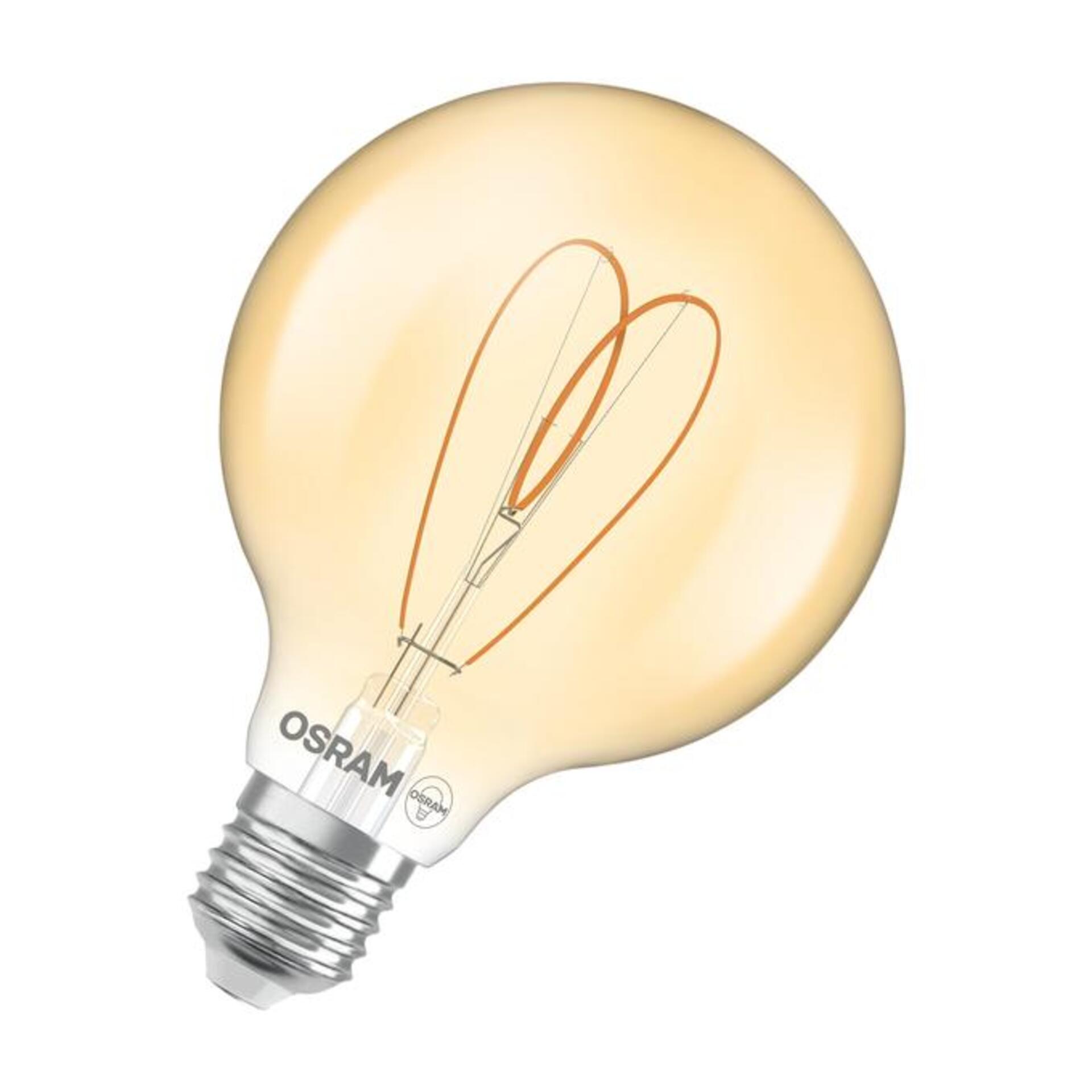 Levně LEDVANCE LED žárovka Vintage 1906 Globe Heart 8 W E27 2200 K stmívatelná
