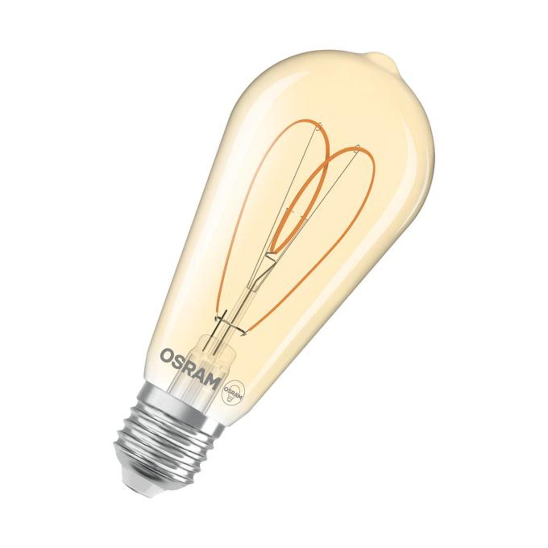 Levně LEDVANCE LED žárovka Vintage 1906 Edison Heart 8 W E27 2200 K stmívatelná