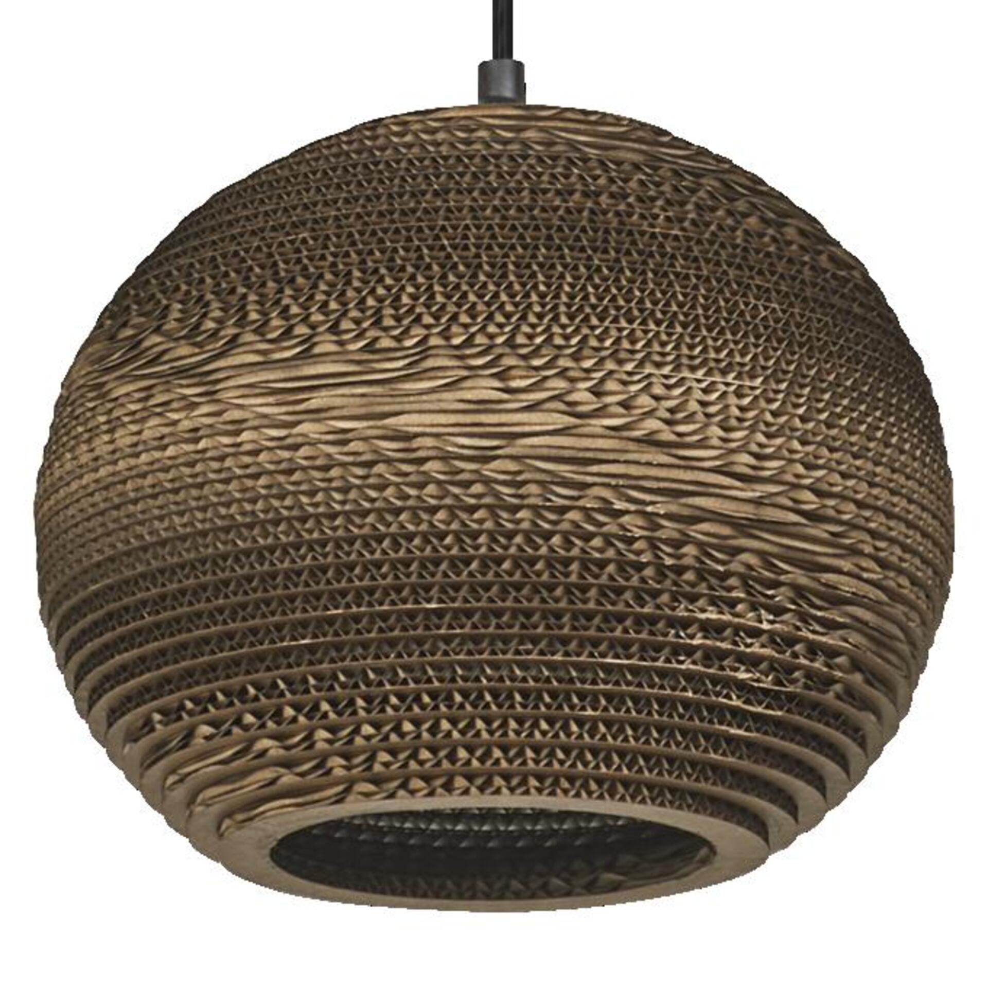 Levně LEDVANCE závěsné svítidlo Cardboard Ball E27 hnědé 4058075837102