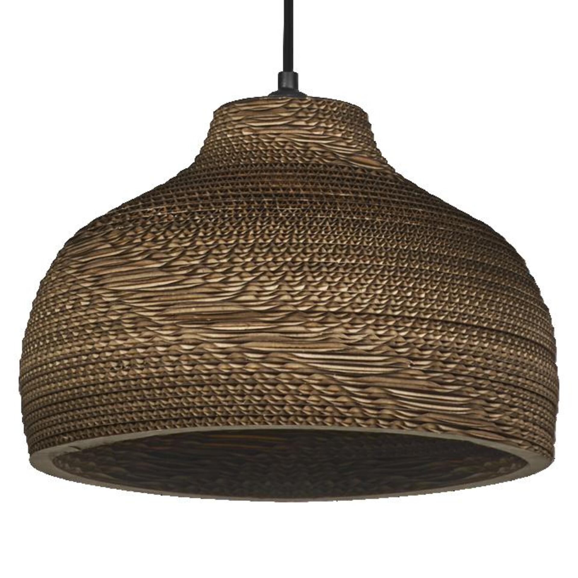 Levně LEDVANCE závěsné svítidlo Cardboard Hat E27 hnědé 4058075837201