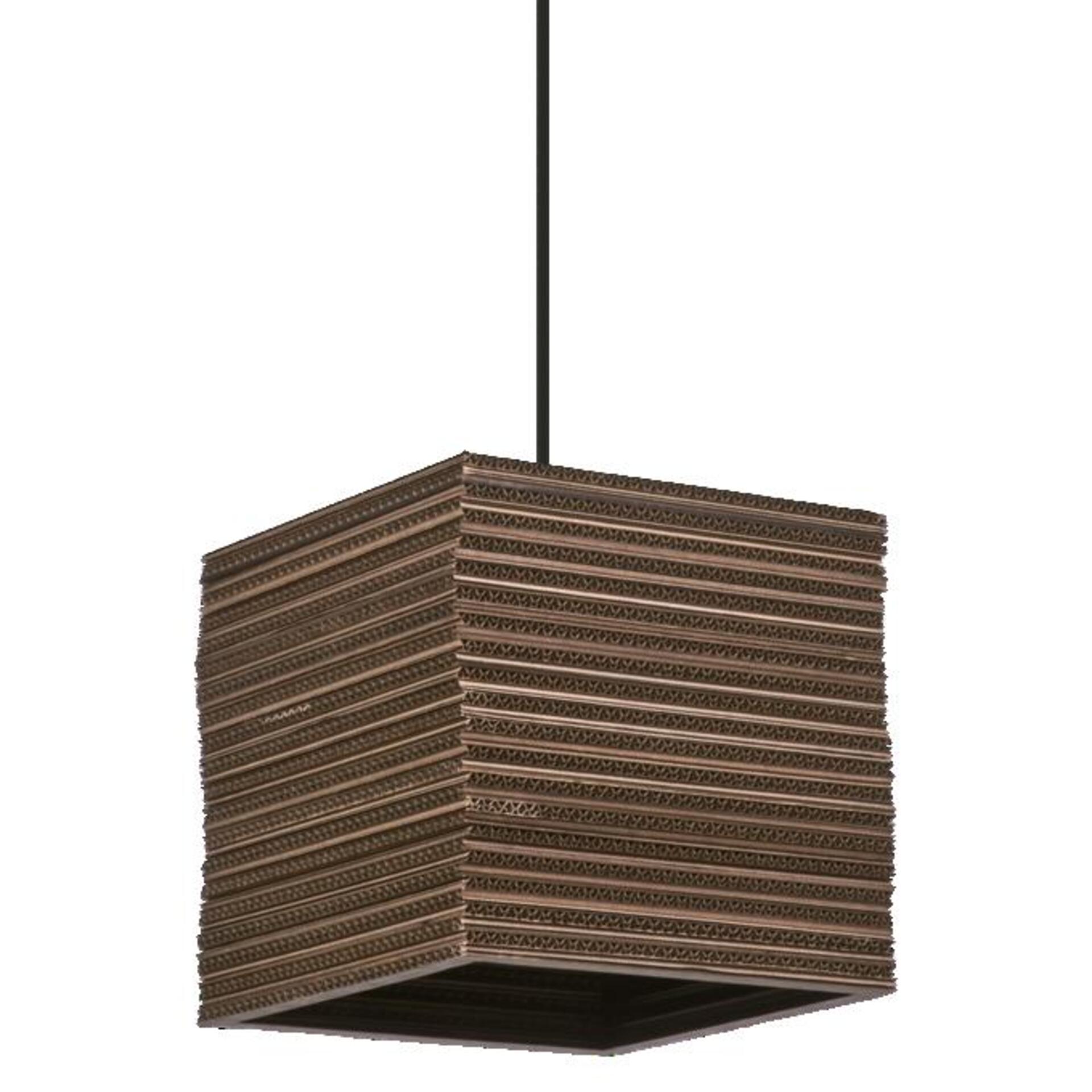 Levně LEDVANCE závěsné svítidlo Cardboard Square E27 hnědé 4058075837362