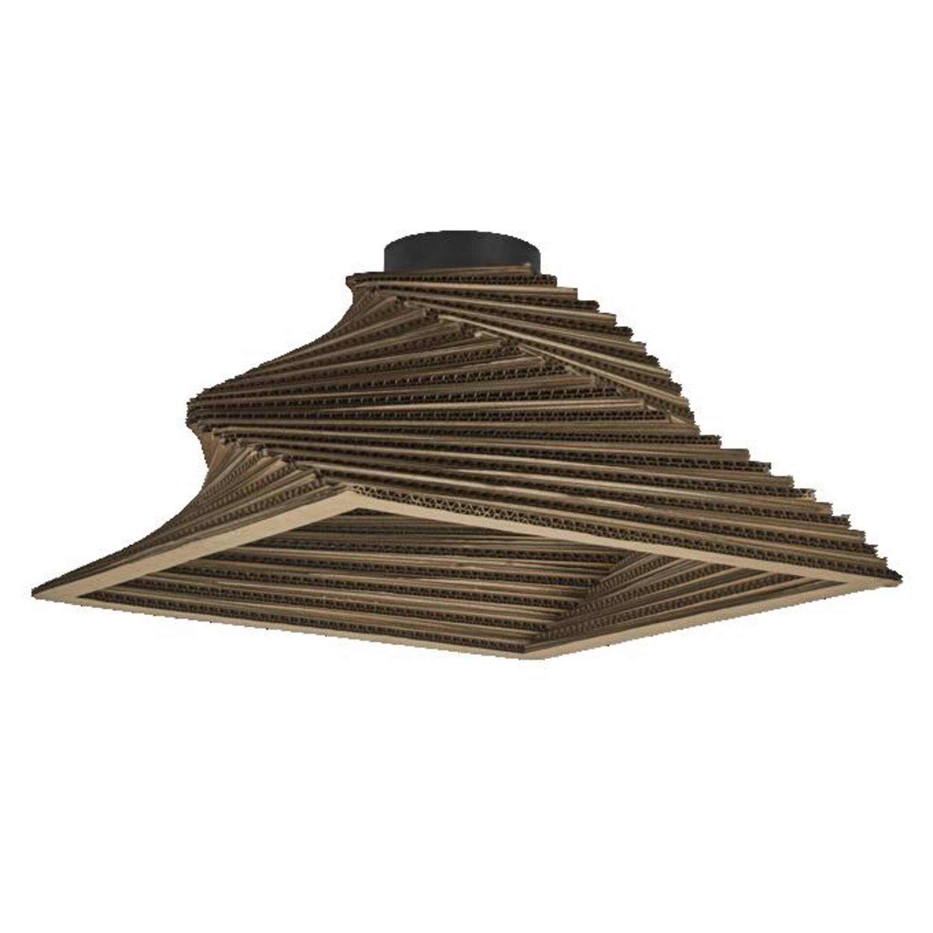 Levně LEDVANCE stropní svítidlo Cardboard Square Turn E27 hnědé 4058075837461