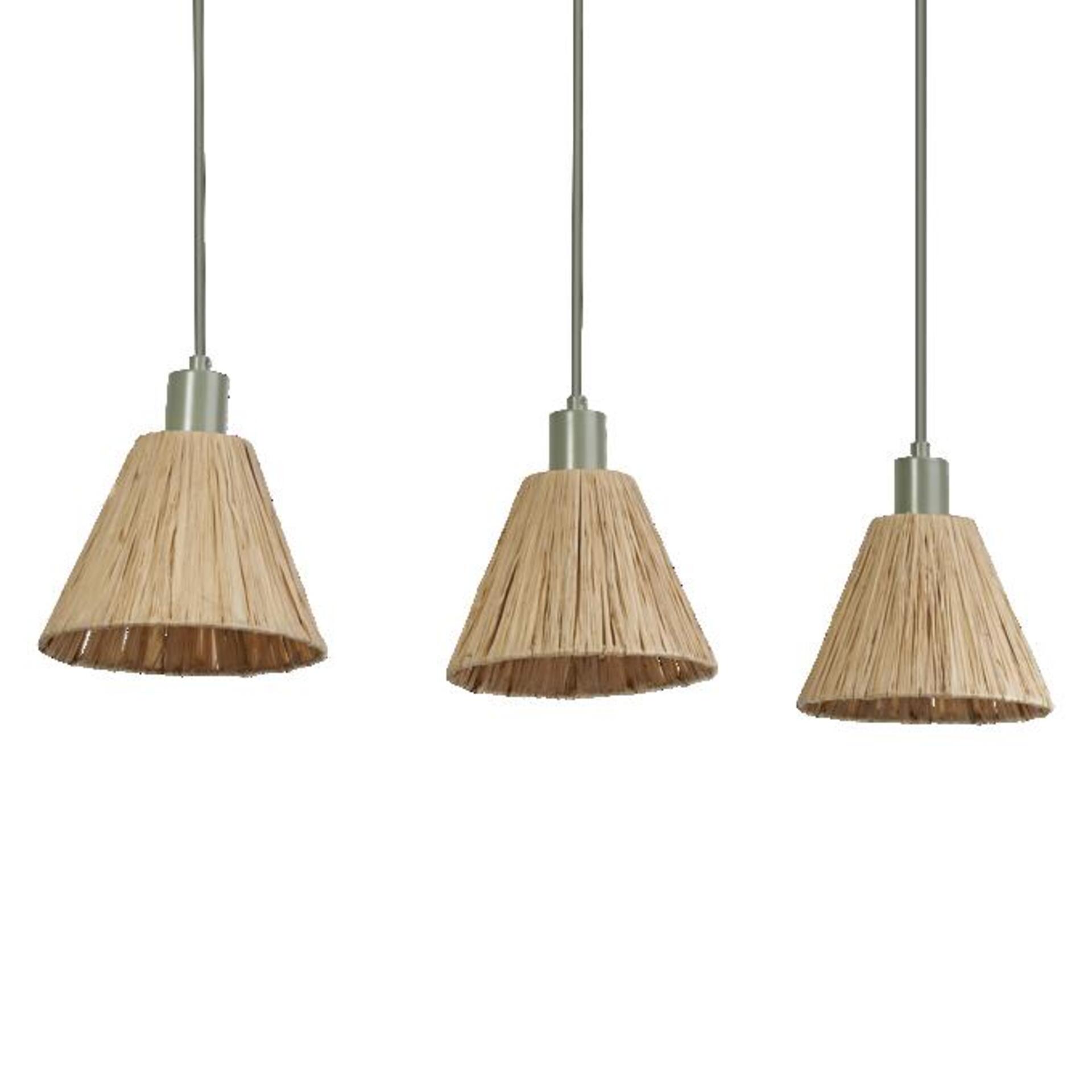 Levně LEDVANCE závěsné svítidlo Raffia lineární 3xE27 zelené 4058075838178