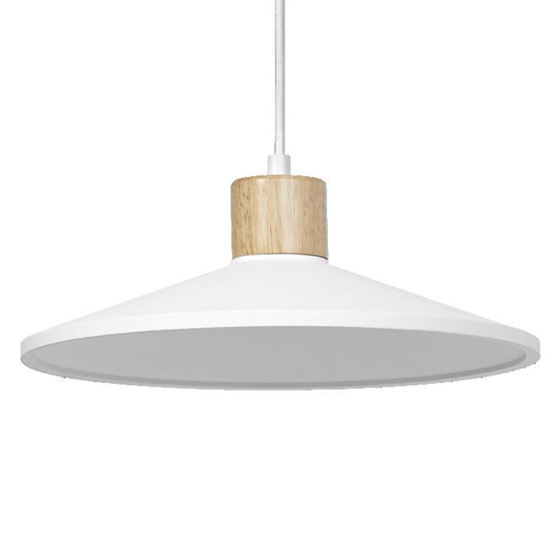 Levně LEDVANCE závěsné svítidlo Plaster Wood 320 mm E27 bílé 4058075838383