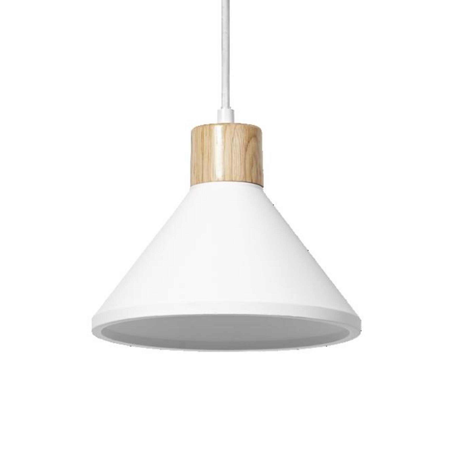 Levně LEDVANCE závěsné svítidlo Plaster Wood 220 mm E27 bílé 4058075838406