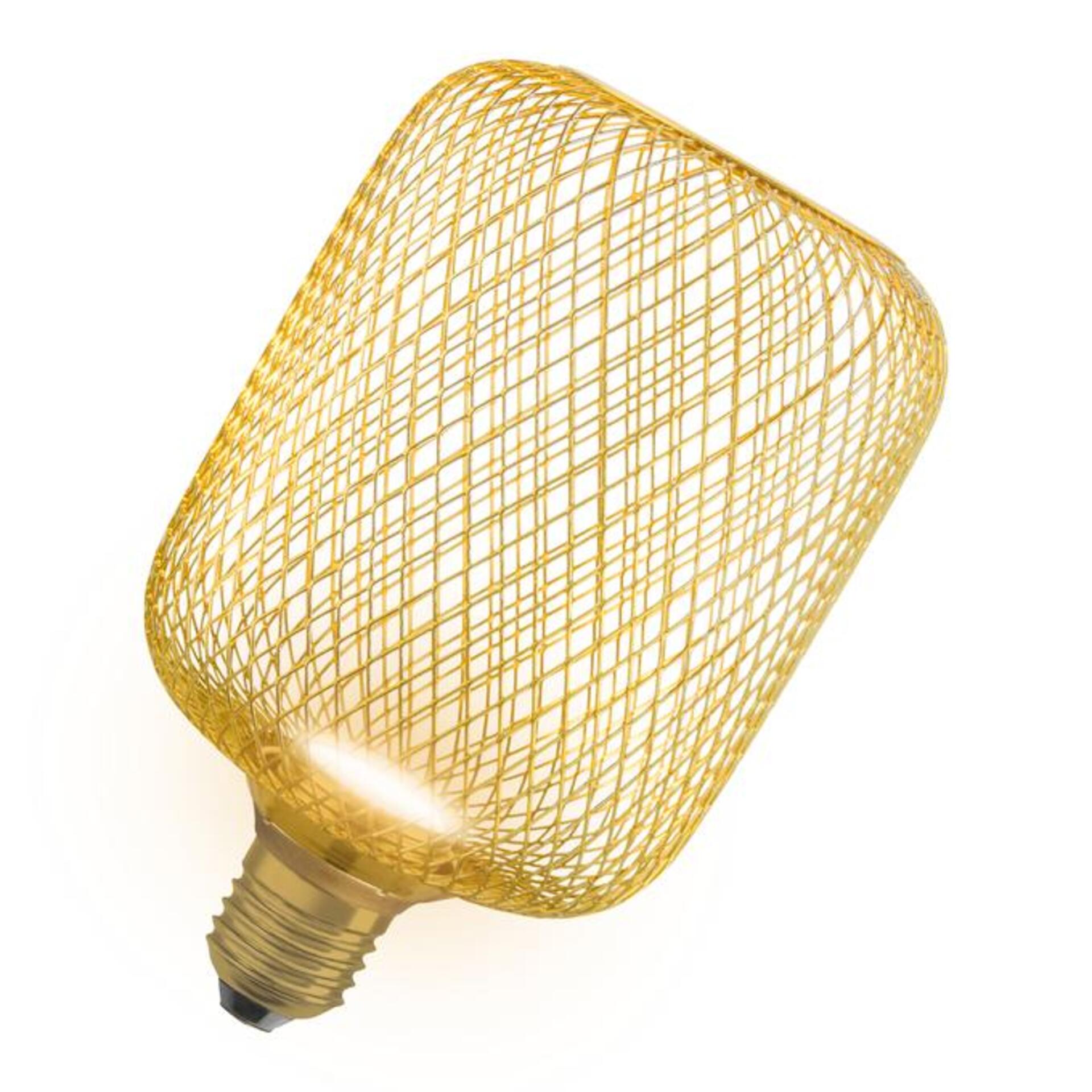Levně LEDVANCE DECOR LED FLAT SQUARE 100 GOLD 3.5W 827 Frosted E27 Non-DIM 4058075840102