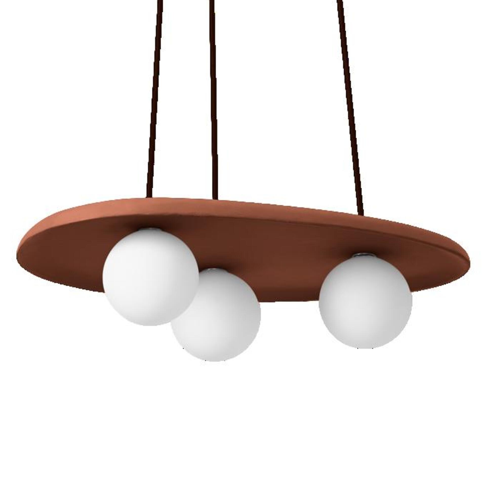 Levně LEDVANCE závěsné svítidlo Clay Nest 3xG9 hnědé 4058075841109