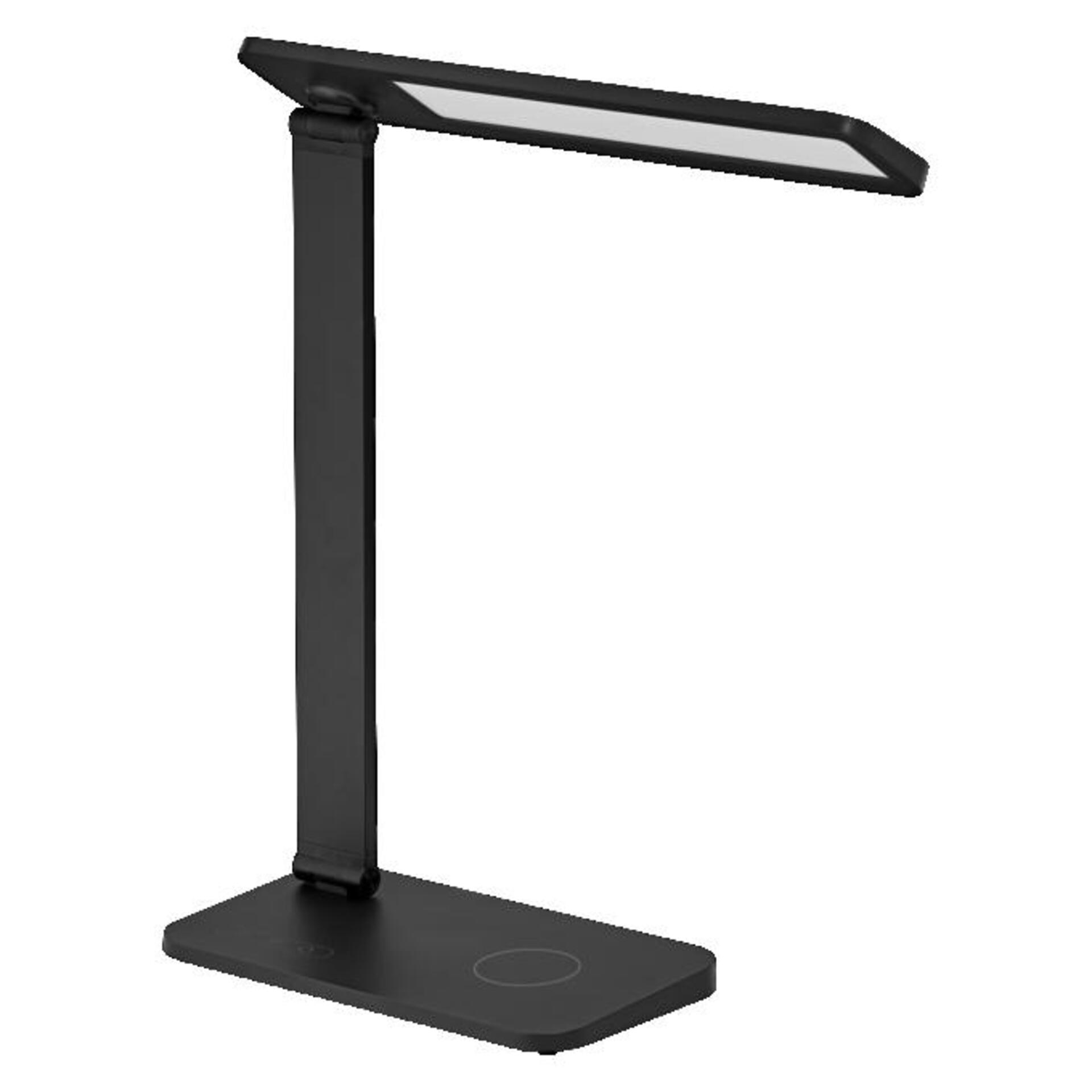 Levně LEDVANCE LED stolní lampa Office Line Desk Banker Qi nabíjení 17W CCT Dimmable černé 4058075842984
