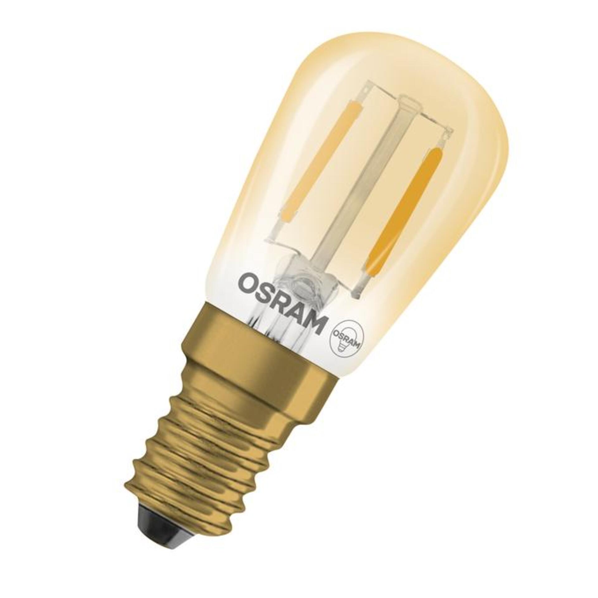 Levně LEDVANCE Vintage 1906 LED T26 5 Filament 1.6W 824 Gold E14 4058075849723