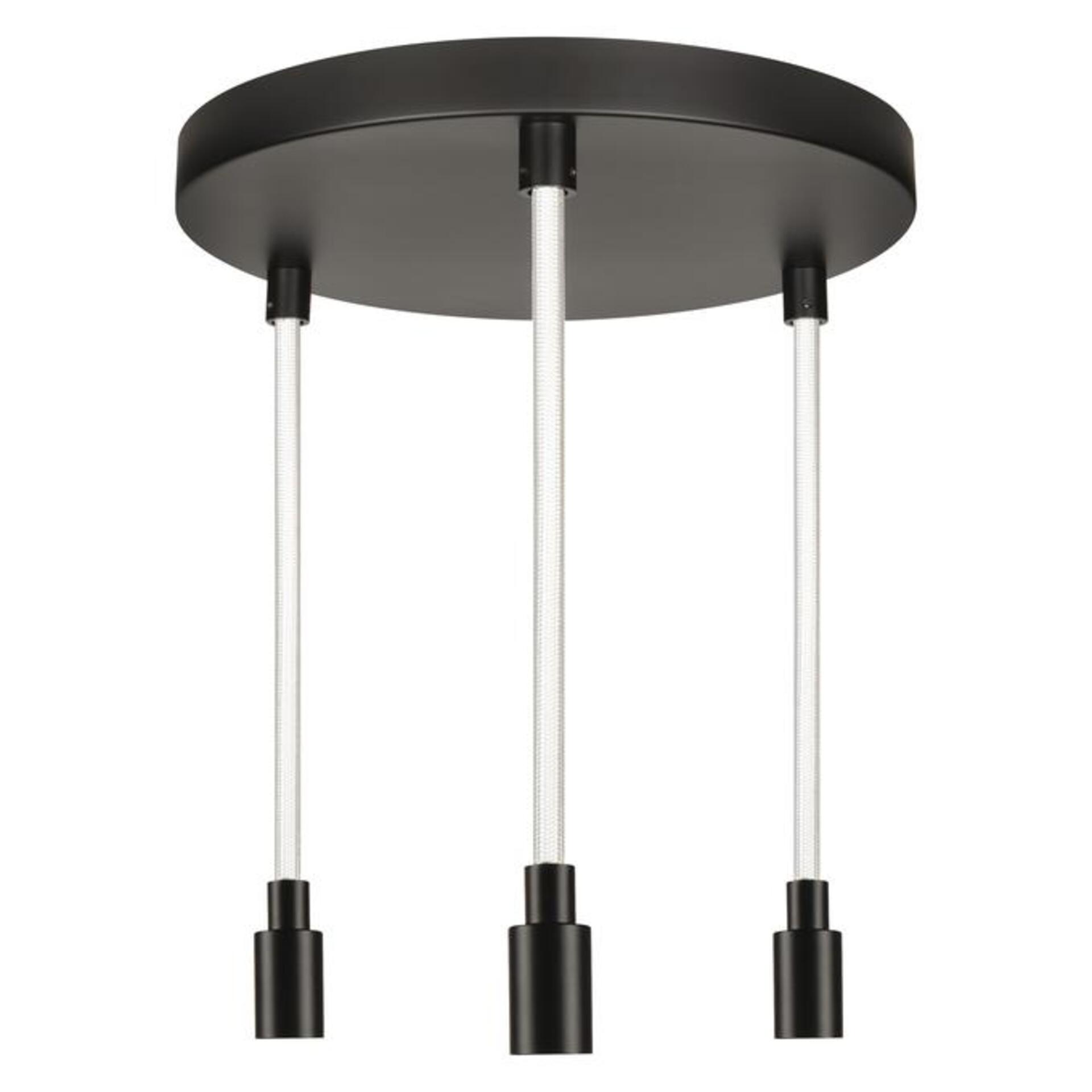 Levně LEDVANCE závěsné svítidlo Decor Glow Pendant Plate 3xE27 28 W 220-240 V černé