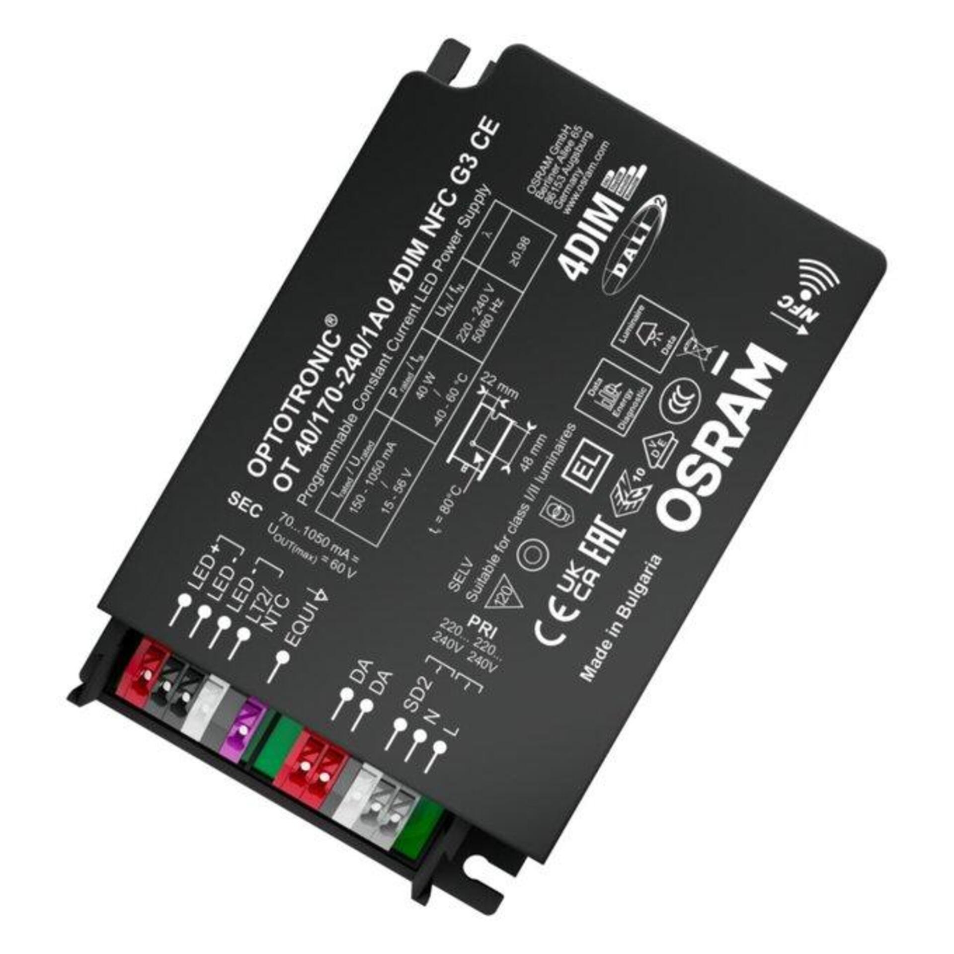Levně LEDVANCE LED napáječ OT 40/170-240/1A0 4DIM NFC 40 W 220-240 V stmívatelný