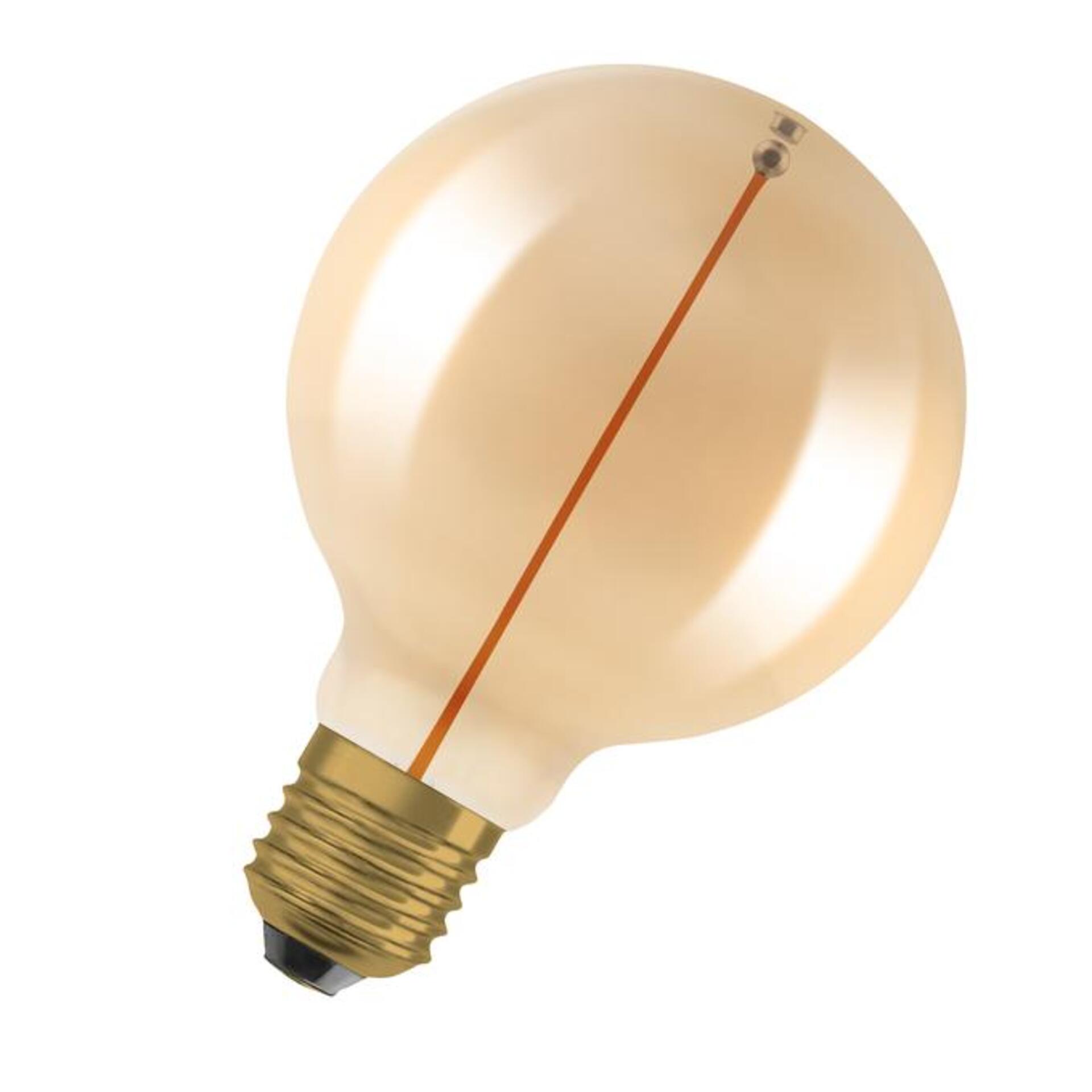 Levně LEDVANCE LED žárovka Vintage 1906 Globe G95 2,2 W E27 2700 K zlatá