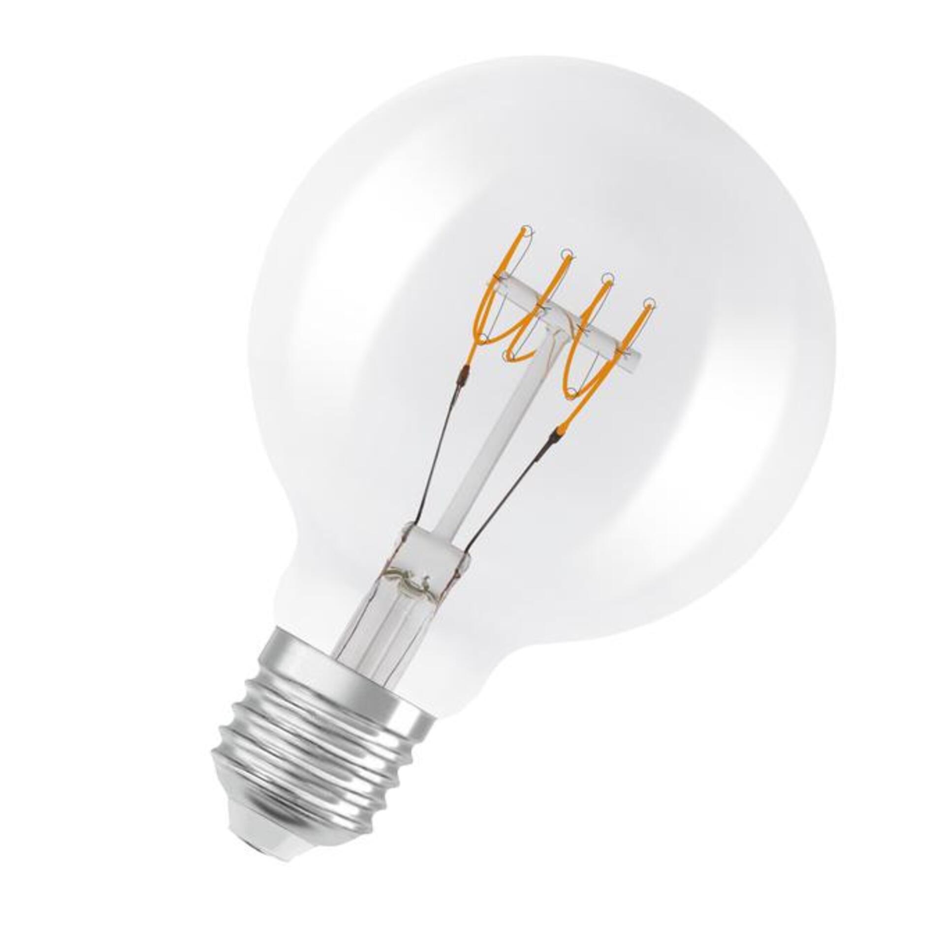Levně LEDVANCE LED žárovka Vintage 1906 Globe G95 4,8 W E27 2700 K stmívatelná čirá