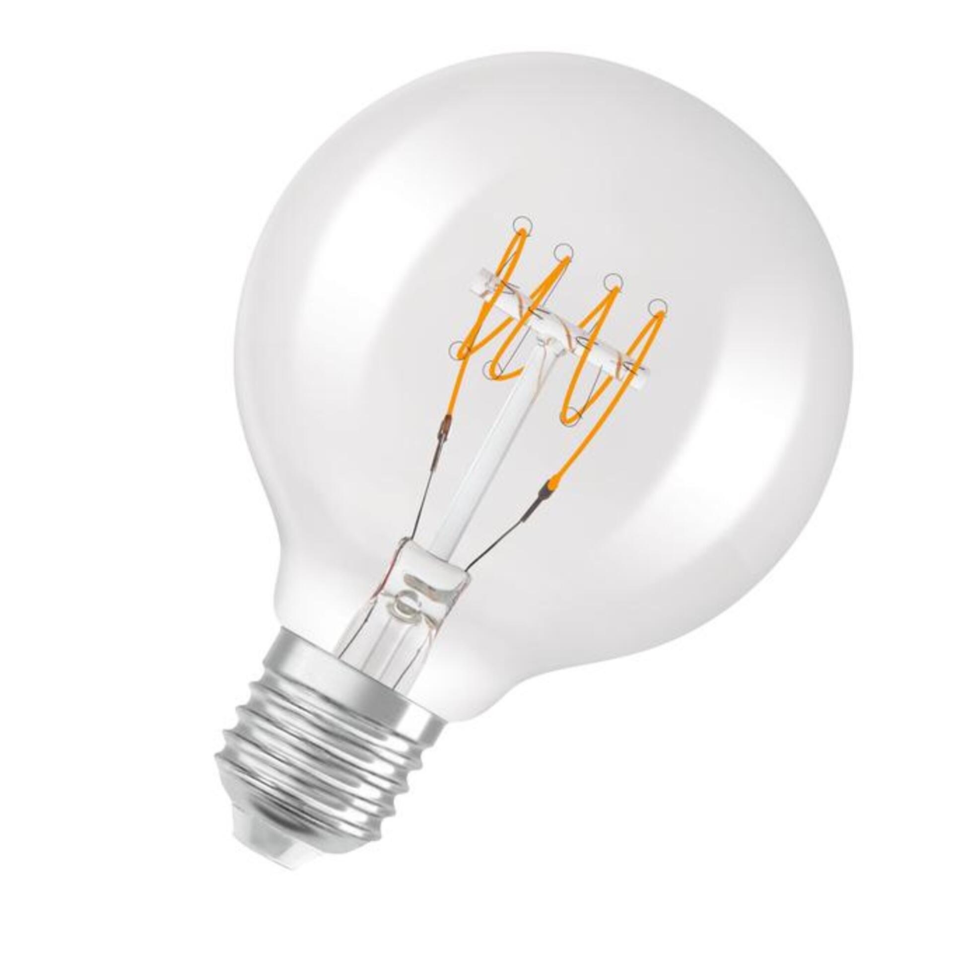 Levně LEDVANCE LED žárovka Vintage 1906 Globe G80 4,8 W E27 2700 K stmívatelná čirá