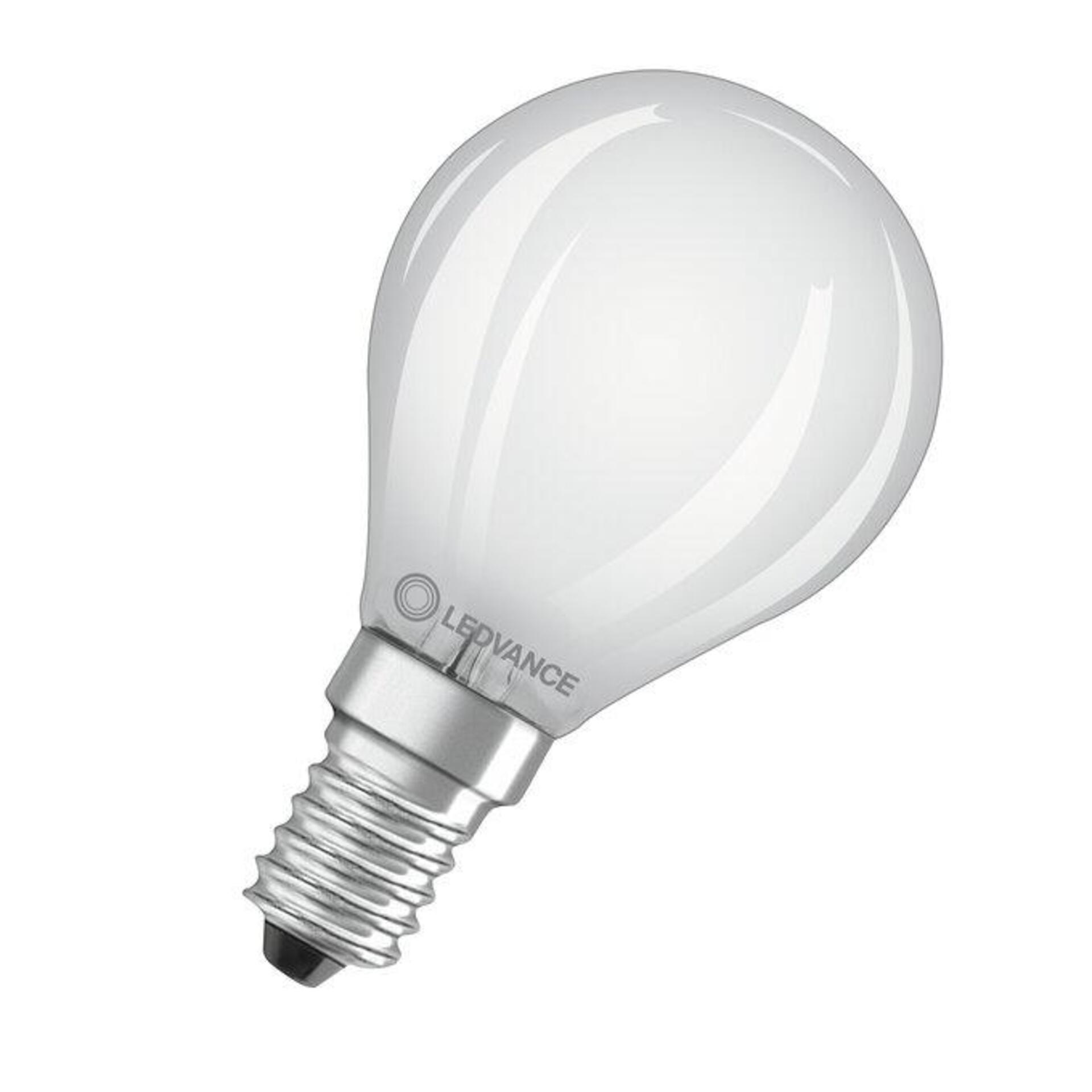Levně LEDVANCE LED Classic P 40 Filament DIM třída C S 2.9W 827 matná E14 4099854253362