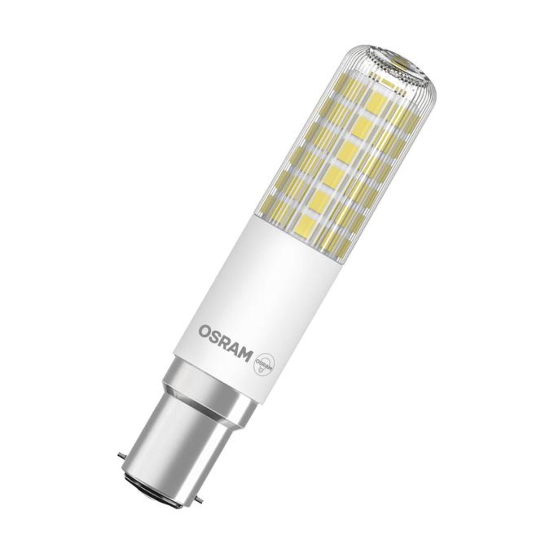Levně LEDVANCE LED žárovka T Slim 8 W 220-240 V B15d 2700 K stmívatelná čirá