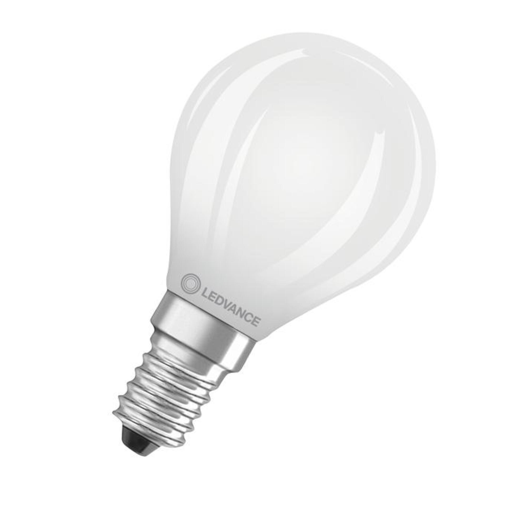Levně LEDVANCE LED Classic P 25 Filament třída A S 1.2W 840 matná E14 4099854282171