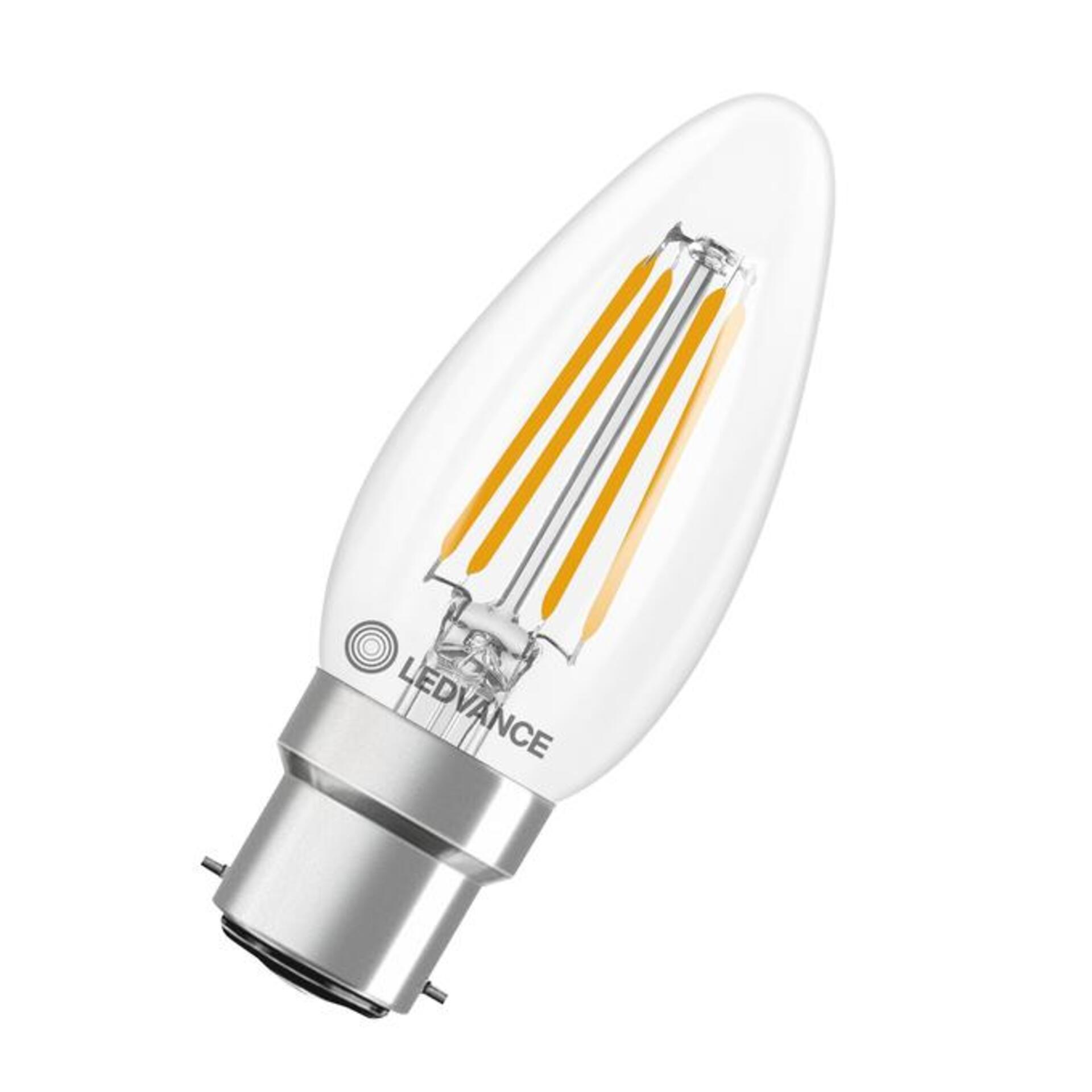Levně LEDVANCE LED Classic B 40 Filament P 3.4W 827 Clear B22d 4099854466489