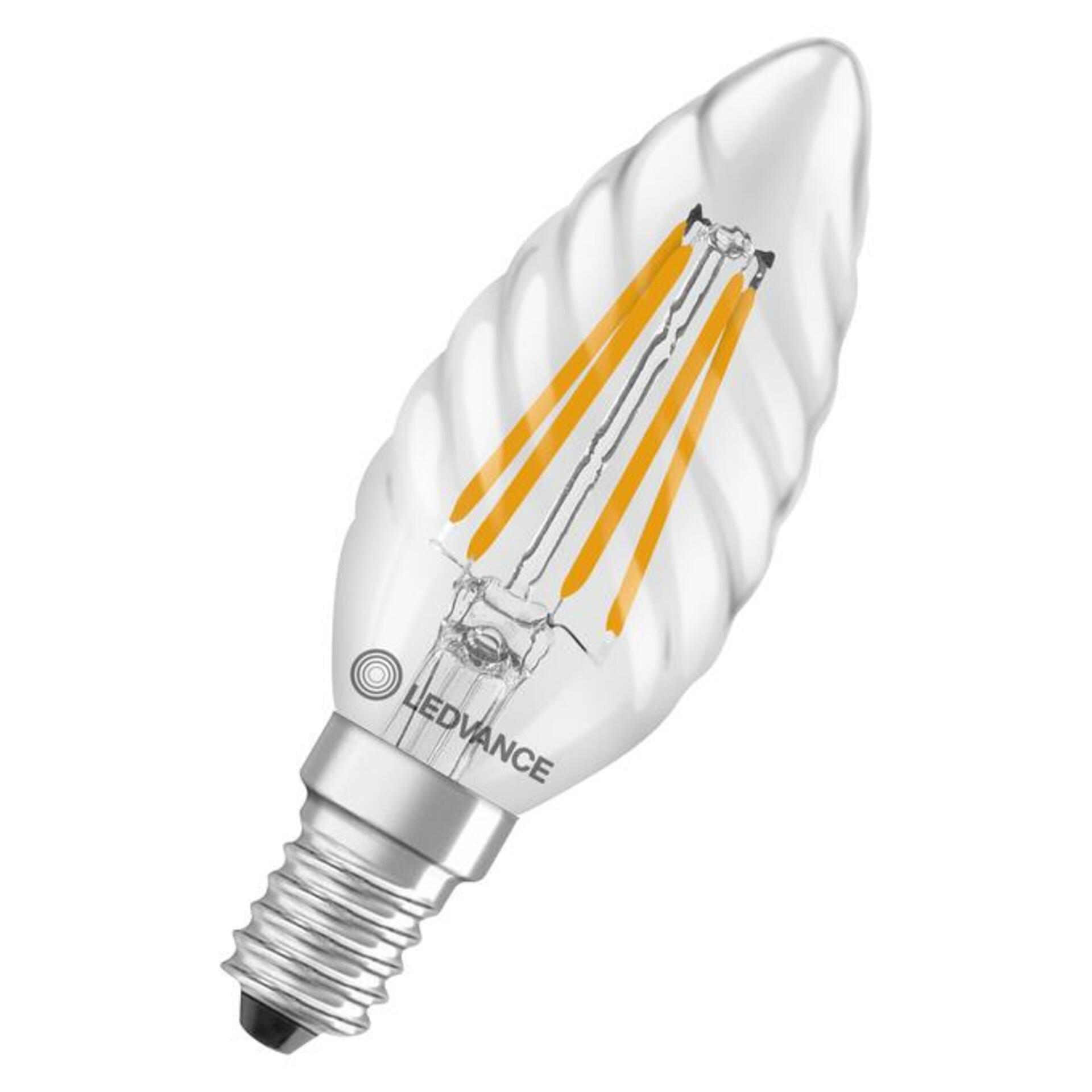 Levně LEDVANCE LED Classic BW 40 Filament P 3.4W 827 Clear E14 4099854466663