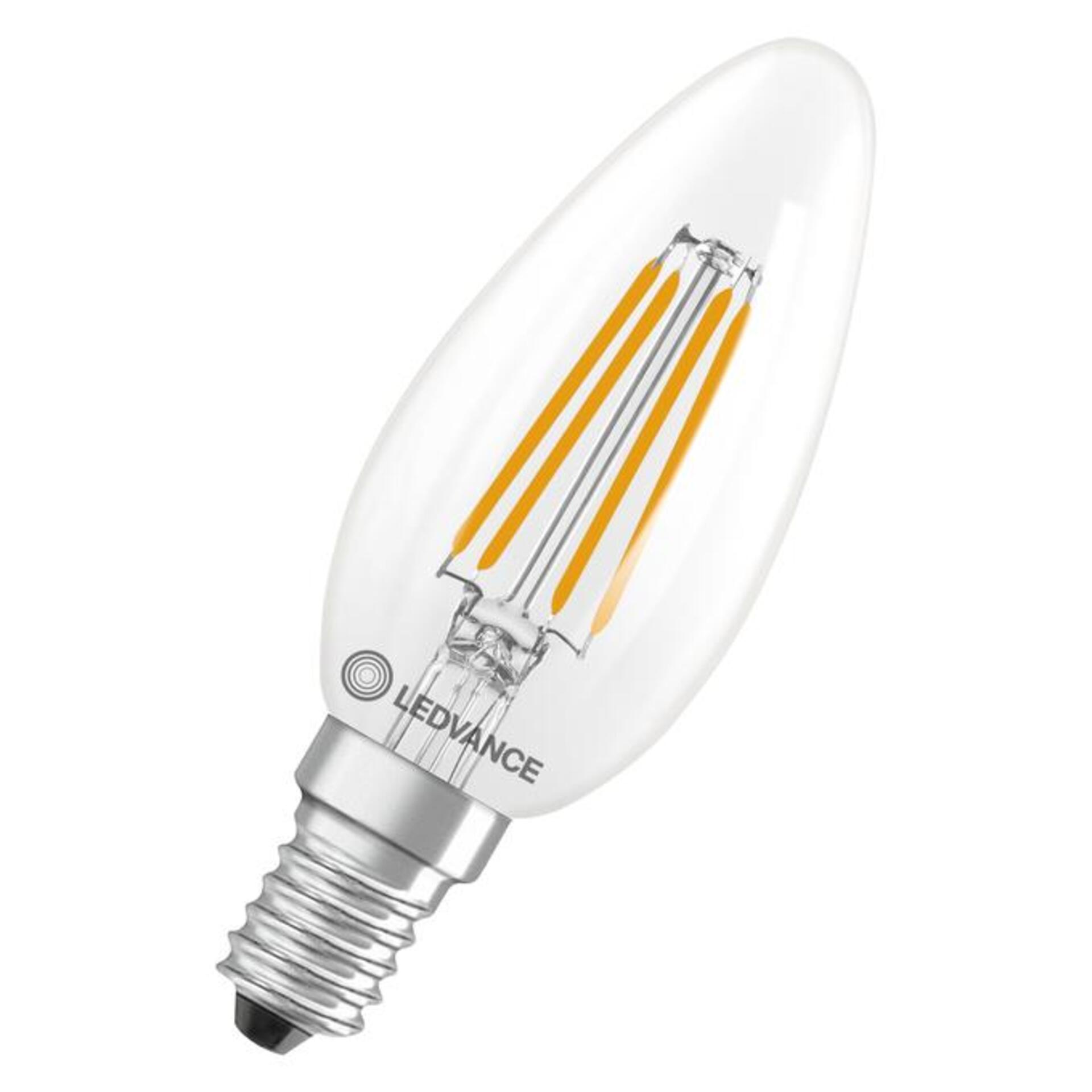 Levně LEDVANCE LED Classic B 40 Filament DIM třída B S 2.5W 827 čirá E14 4099854478079