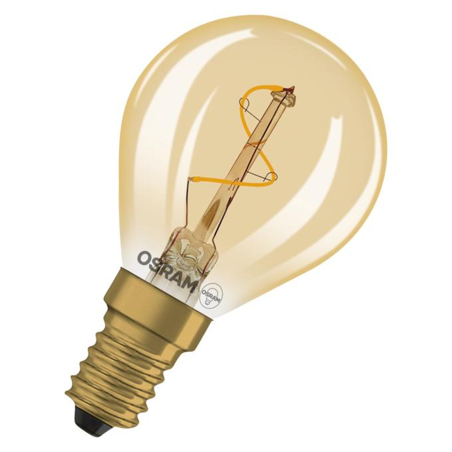 Levně LEDVANCE Vintage 1906 Classic P Spiral Filament 1.8W 822 Gold E14 4099854551901