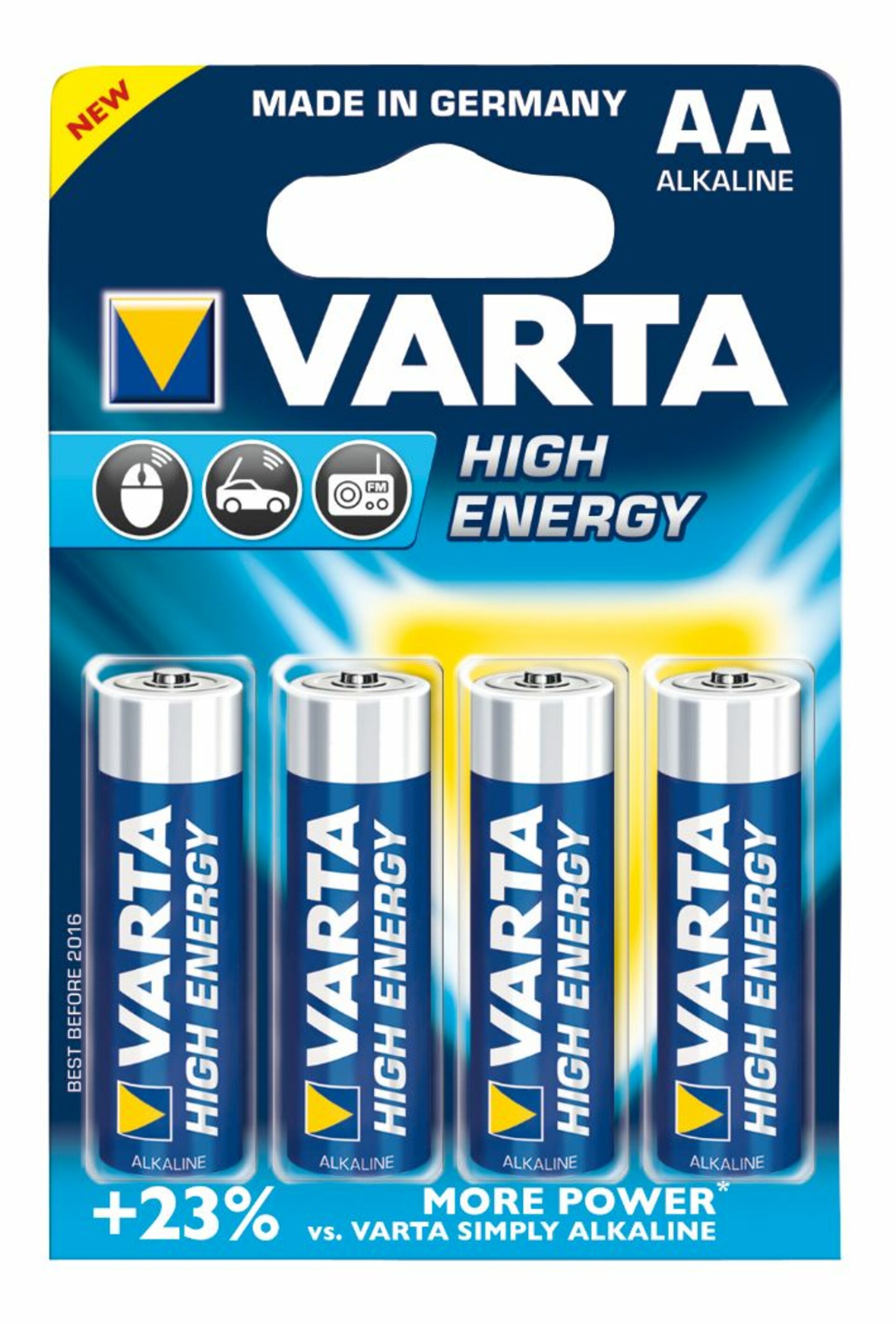 Levně Varta baterie alkalická 1,5V AA High Energy 4906 LR6/4BL