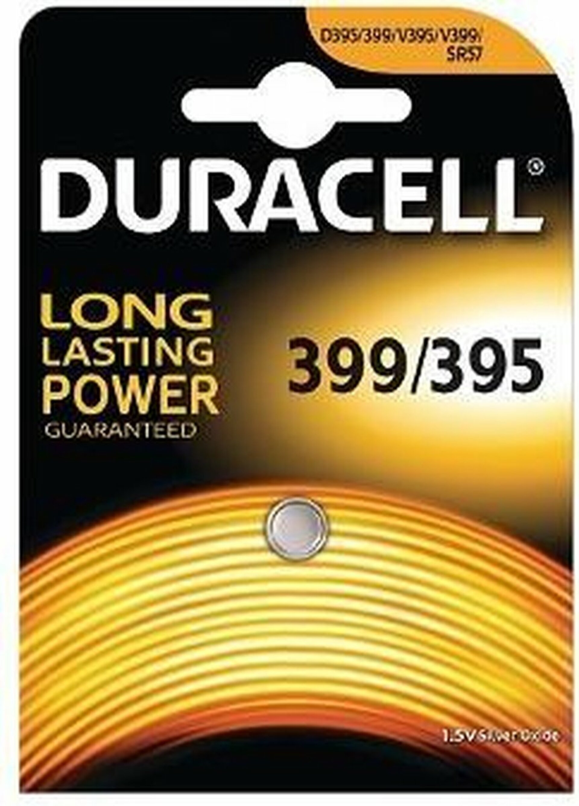 Levně Duracell knoflíková baterie do hodinek 399/395 SR57 SR927W blistr