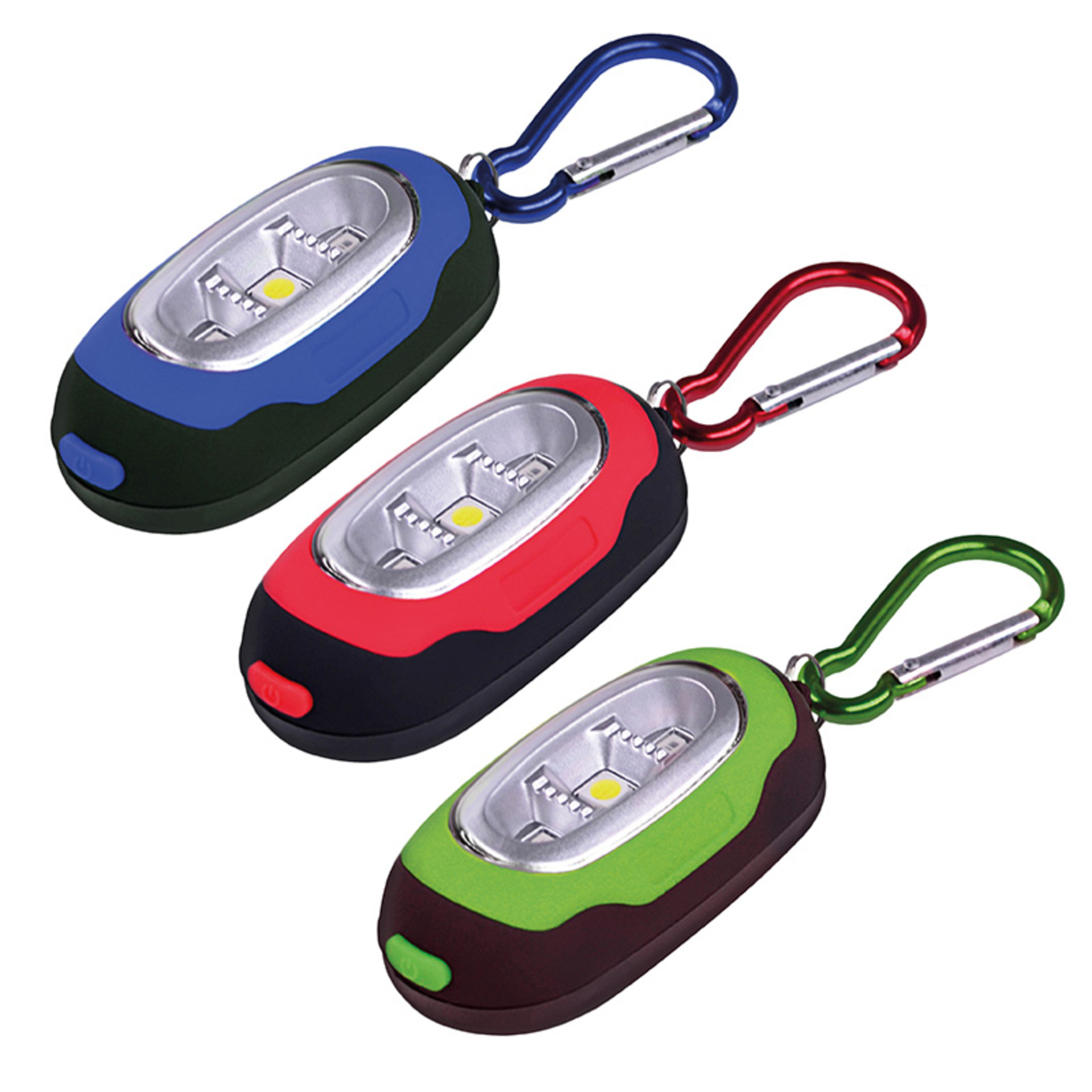 Solight LED svítilna s karabinou, 30lm, COB LED, 2x CR2032 součástí WL114-1