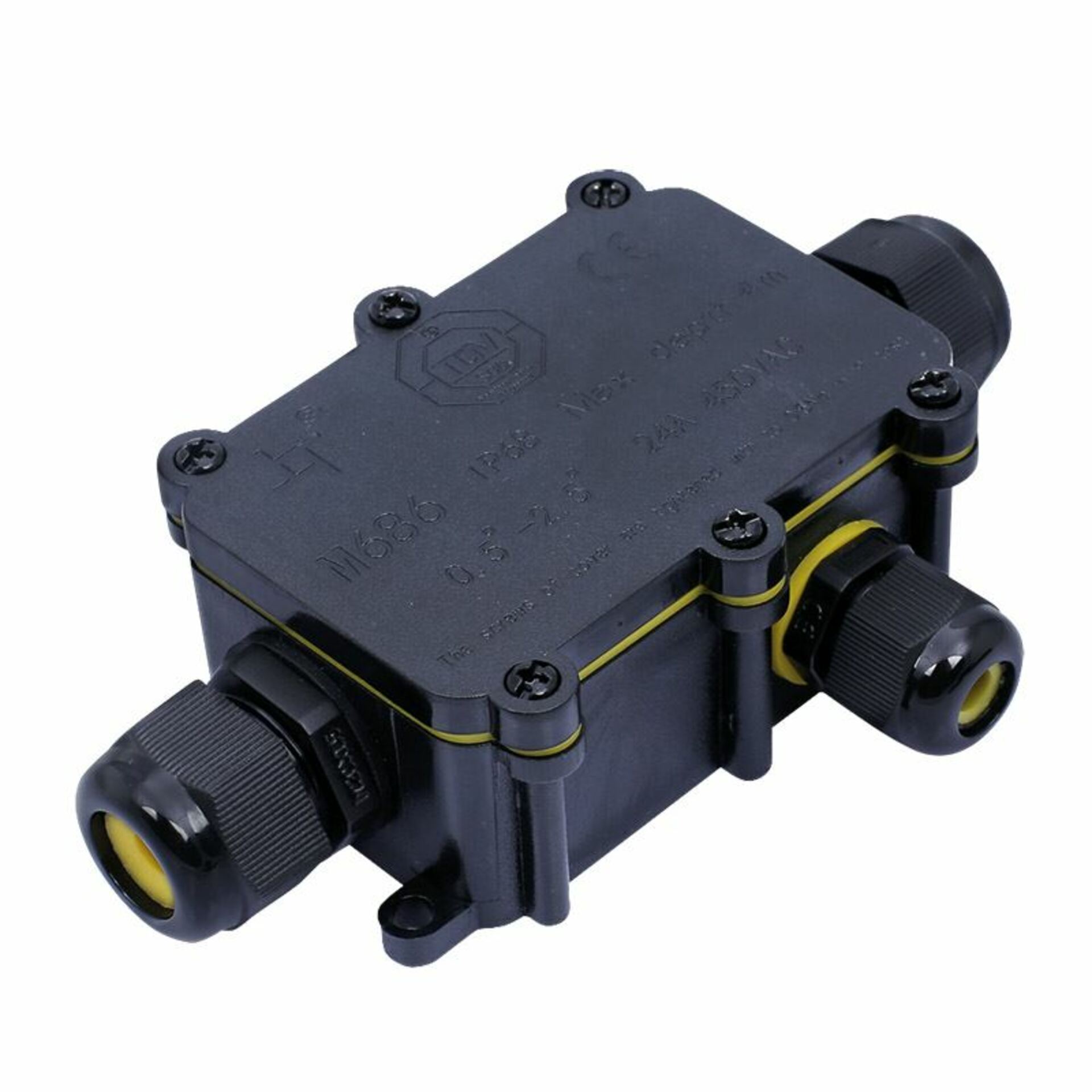 Solight voděodolná propojovací krabička IP68, 1x vstup, 2x výstup, 5-9/9-12mm, max 2,5mm2 WW004