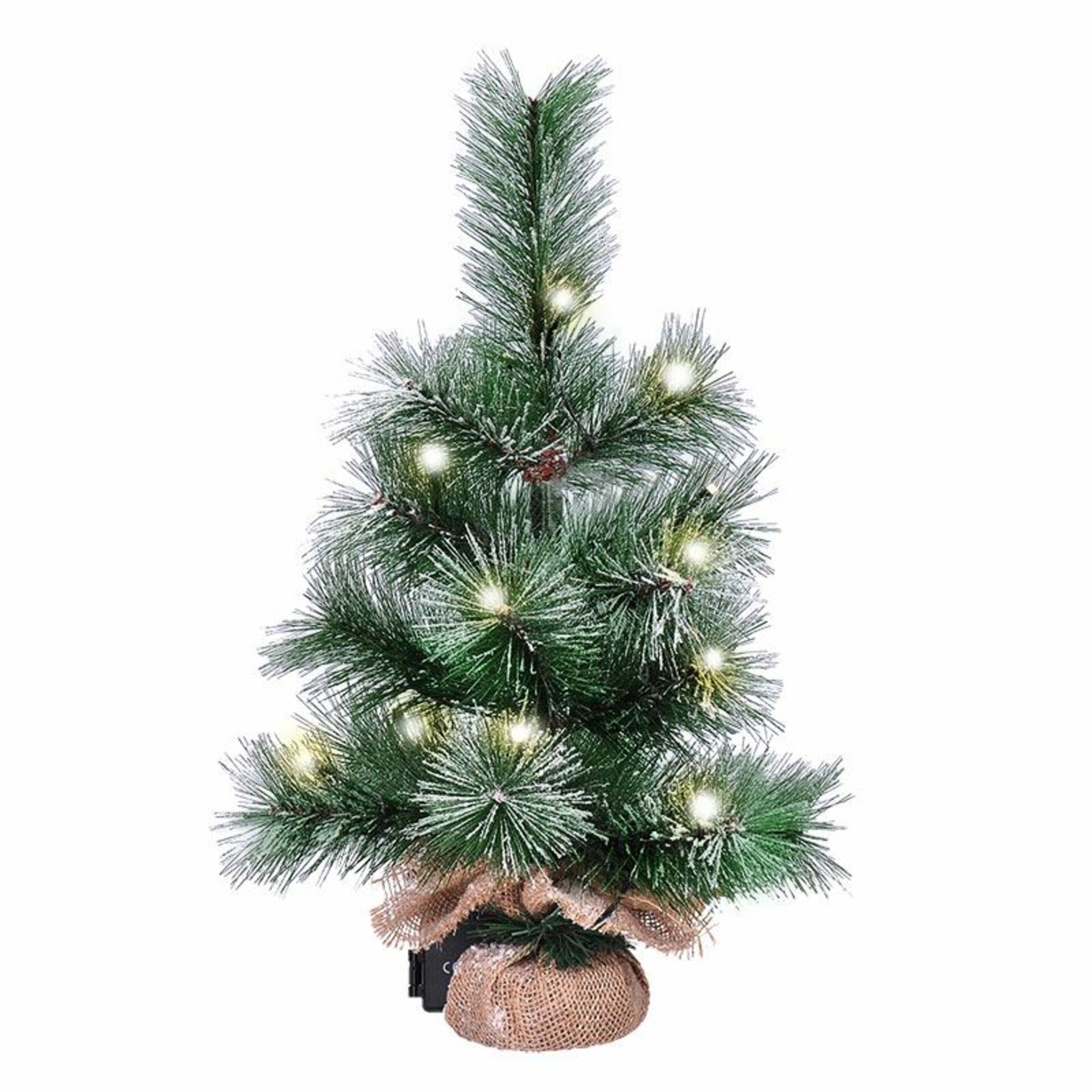 Solight vánoční stromek 45cm, 15LED, 3x AA, IP44 časovač 1V238