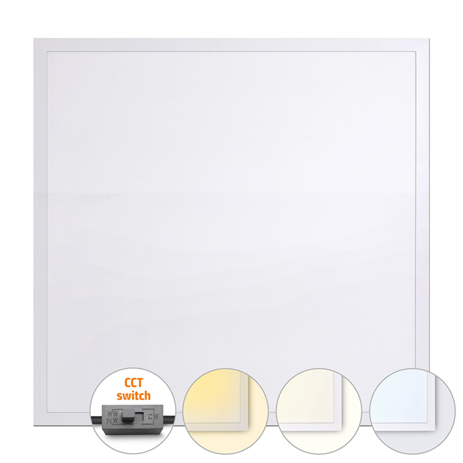 Solight LED světelný panel Backlit CCT, 36W, 3960lm, 3000/4000/5000K, Lifud, 60x60cm, 3 roky záruka, bílá barva WO25-W