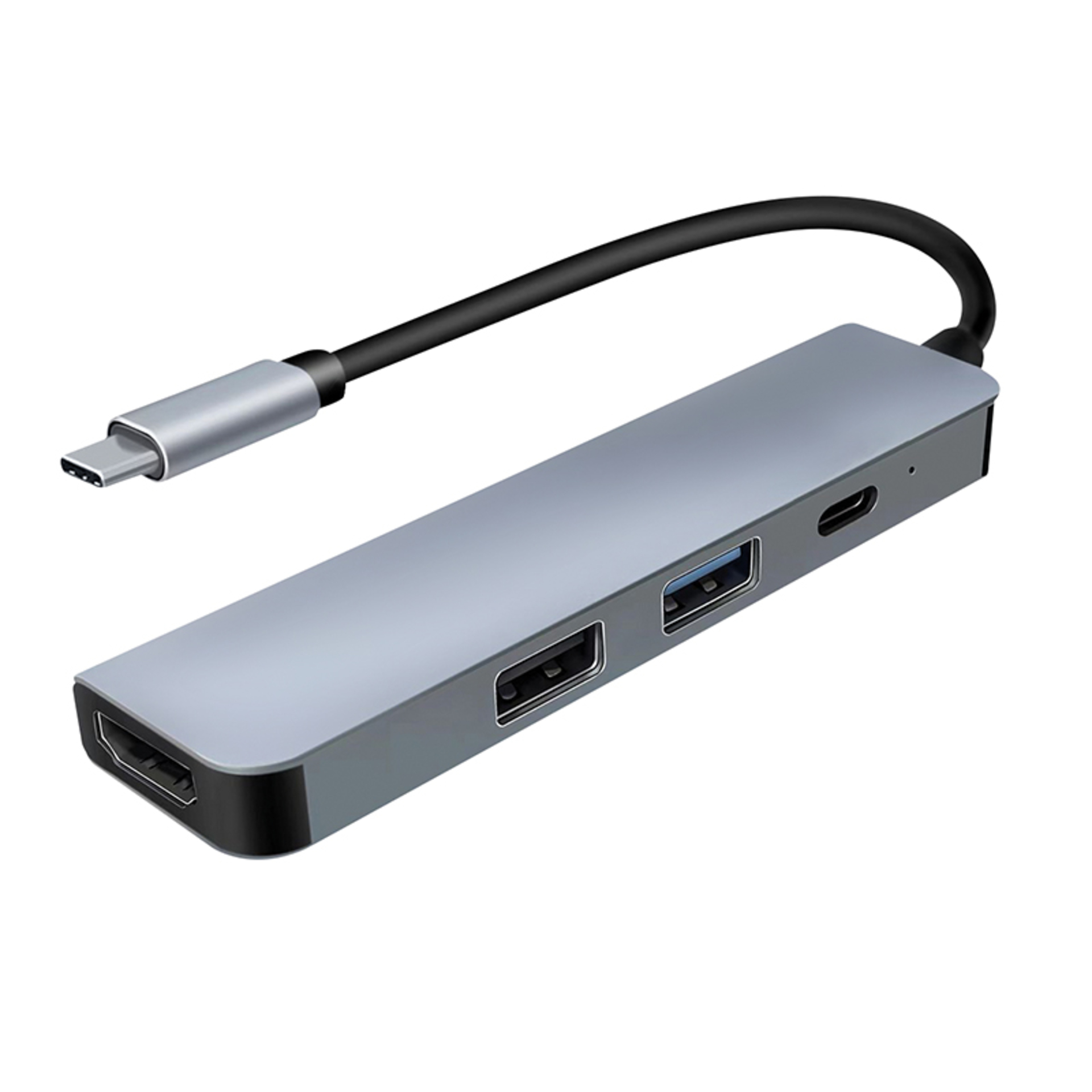 Levně Solight 4v1 USB C hub, 1x HDMI, 1x USB 3.0, 1x USB 2.0, 1x USB C SSH1201